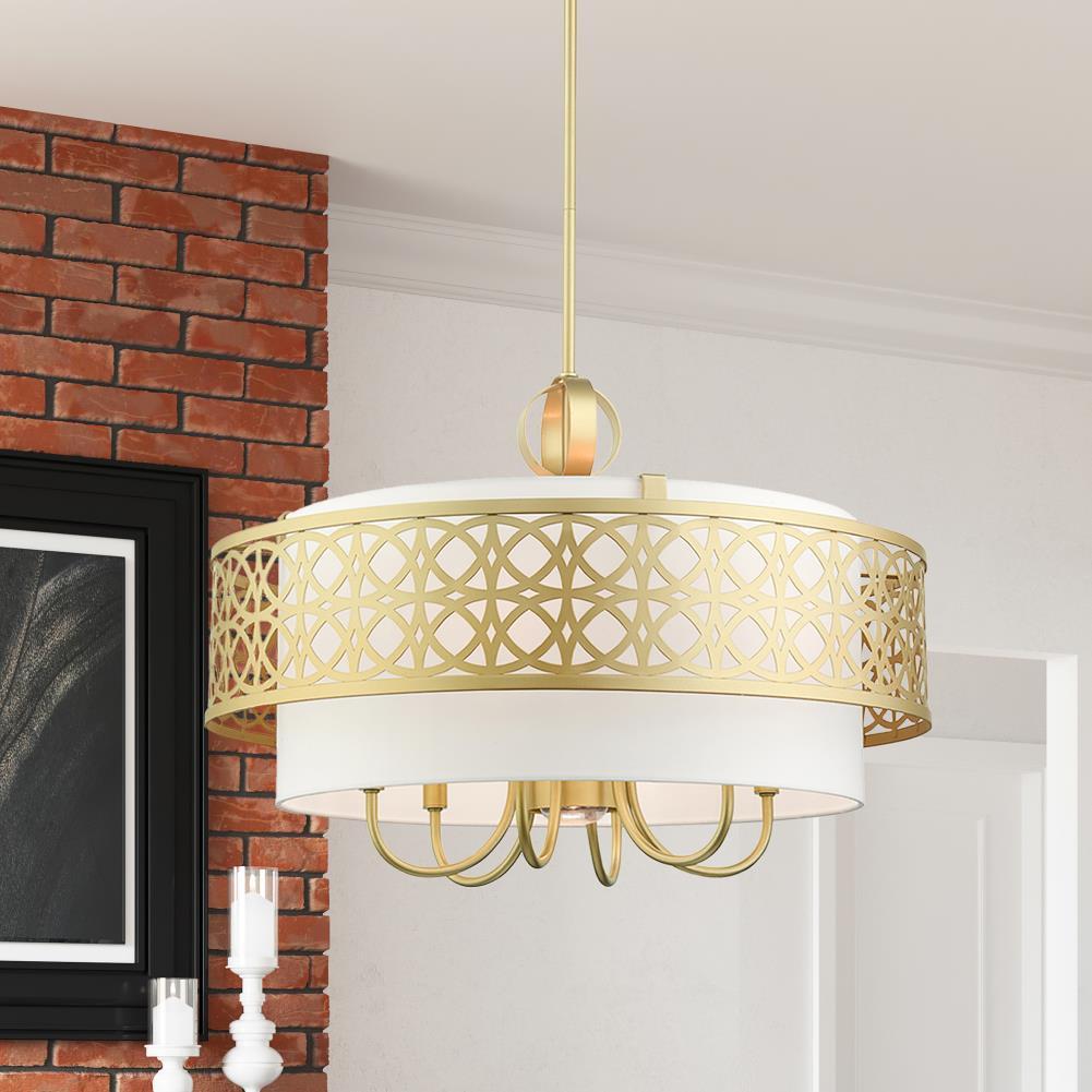 Livex Lighting Calinda 7 - Light Pendant in  Soft Gold