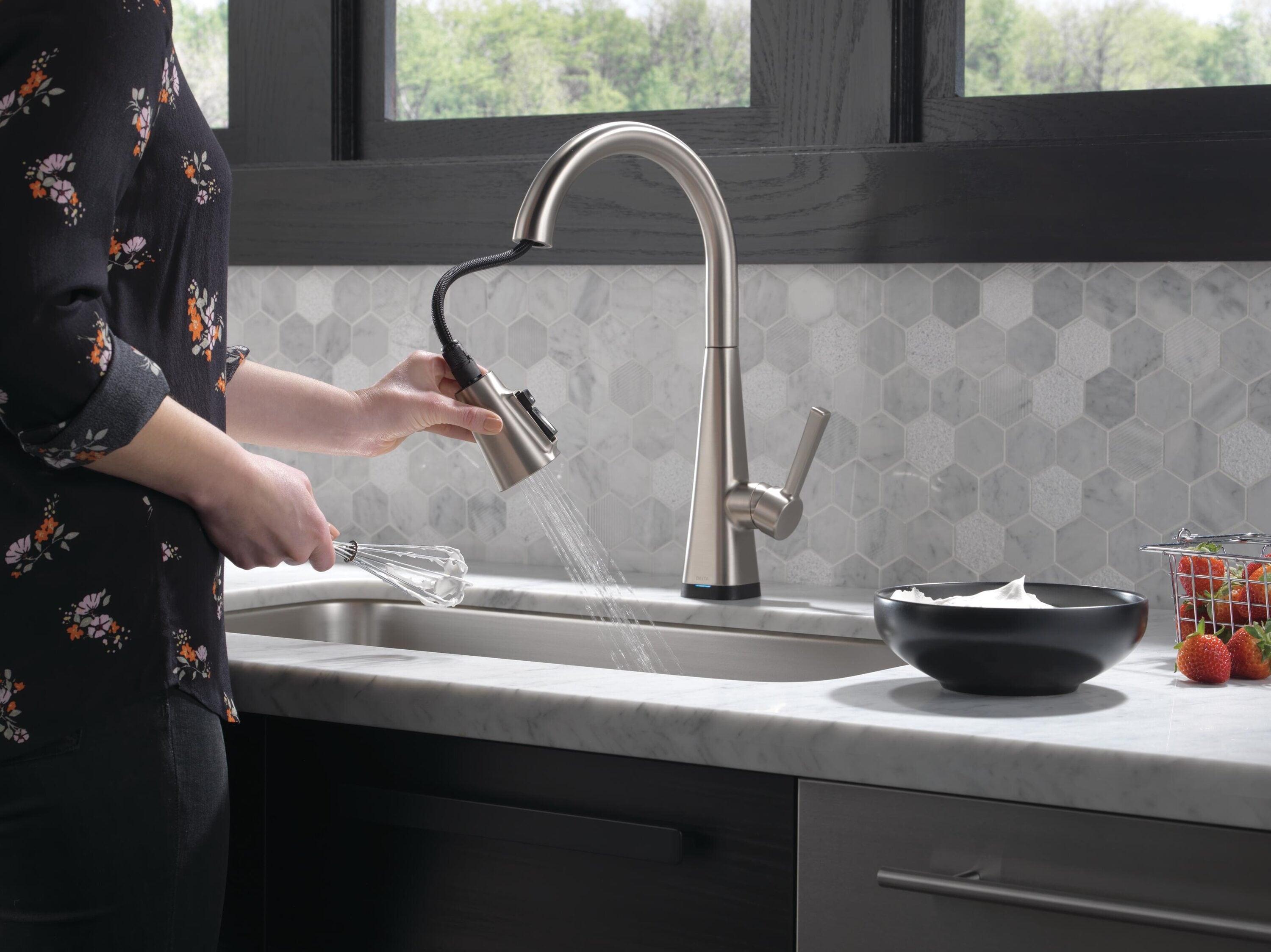 Lenta Pull Down Sprayer Touch Kitchen Sink Faucet, Touch Control Kitchen Faucet