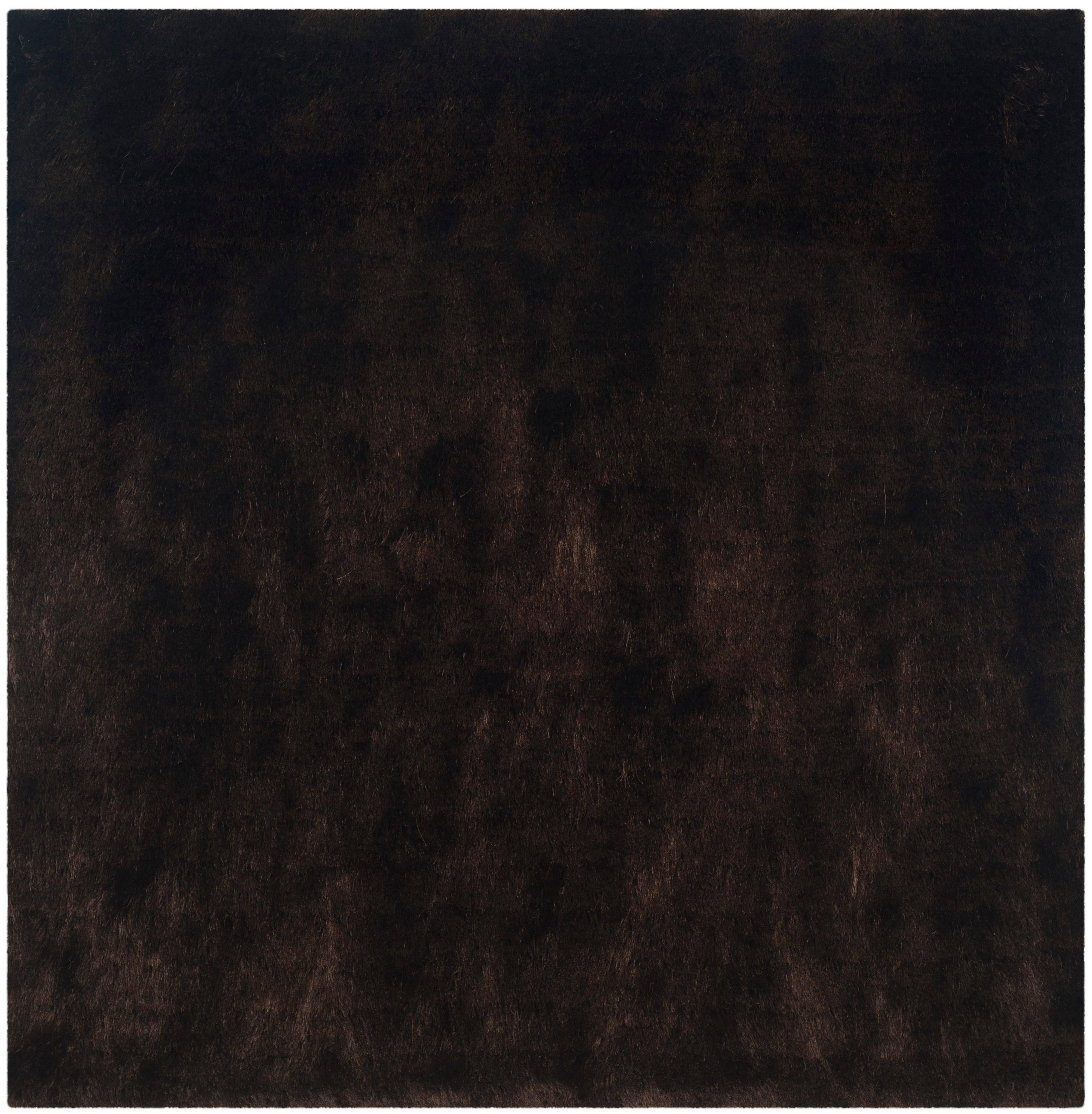 Paris Shag SG511 Hand Tufted Indoor Area Rug - Chocolate - 5'x5' Square - Safavieh