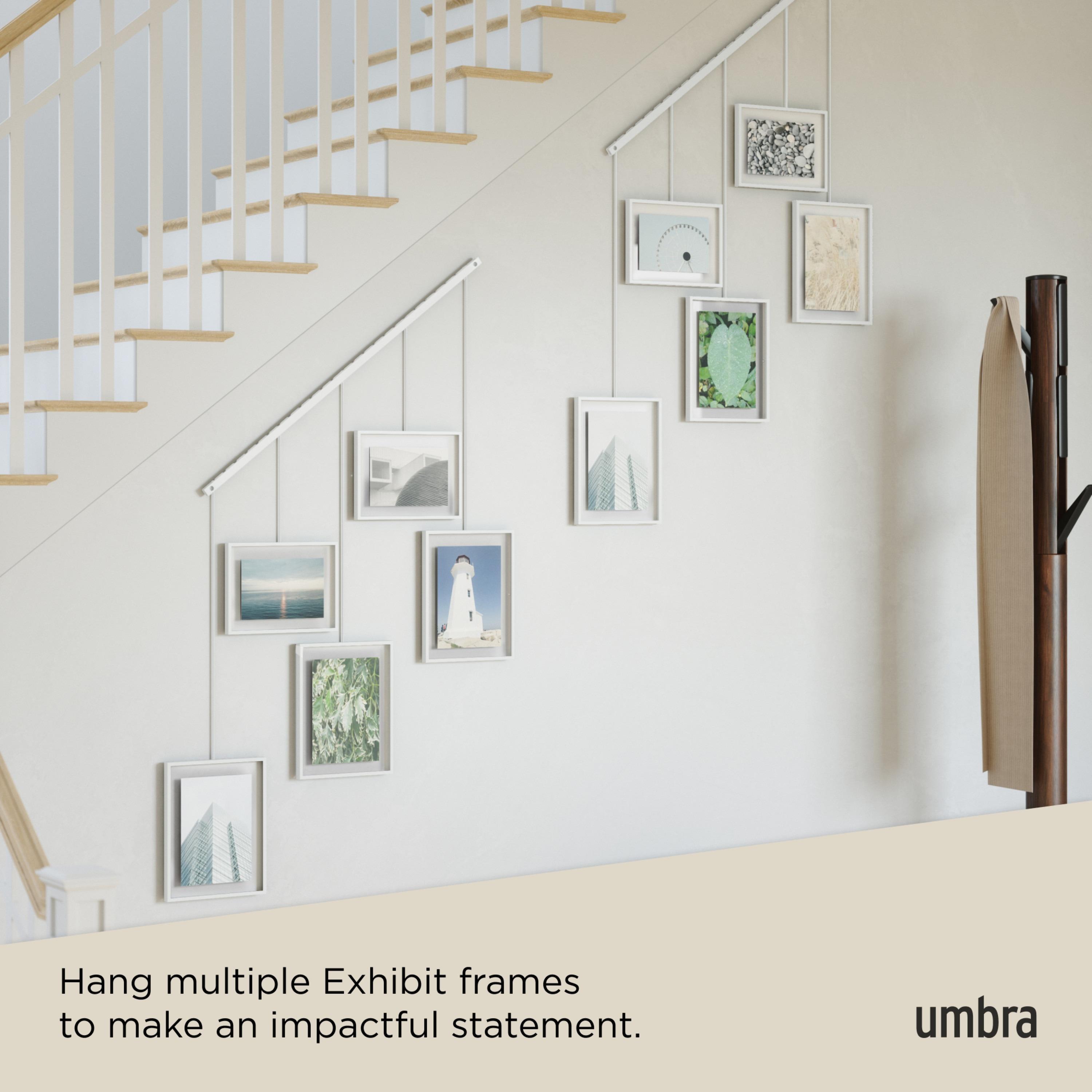 Umbra 27.38" x 26" Exhibit Gallery Multiple Images Display Frame White: Modern Wall-Mounted Steel, Holds 5 Photos