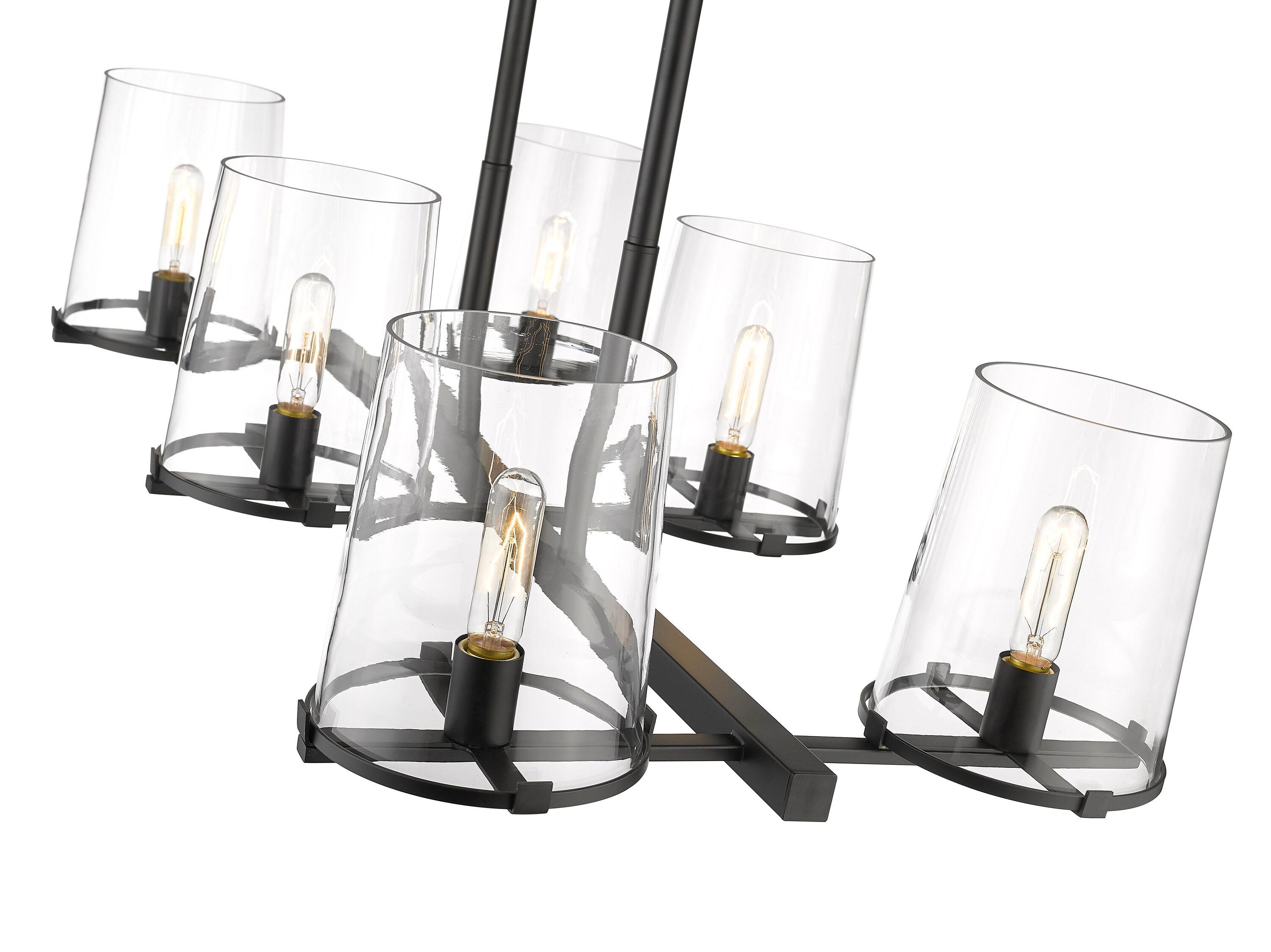 Z-Lite Callista 6 - Light Chandelier in  Matte Black
