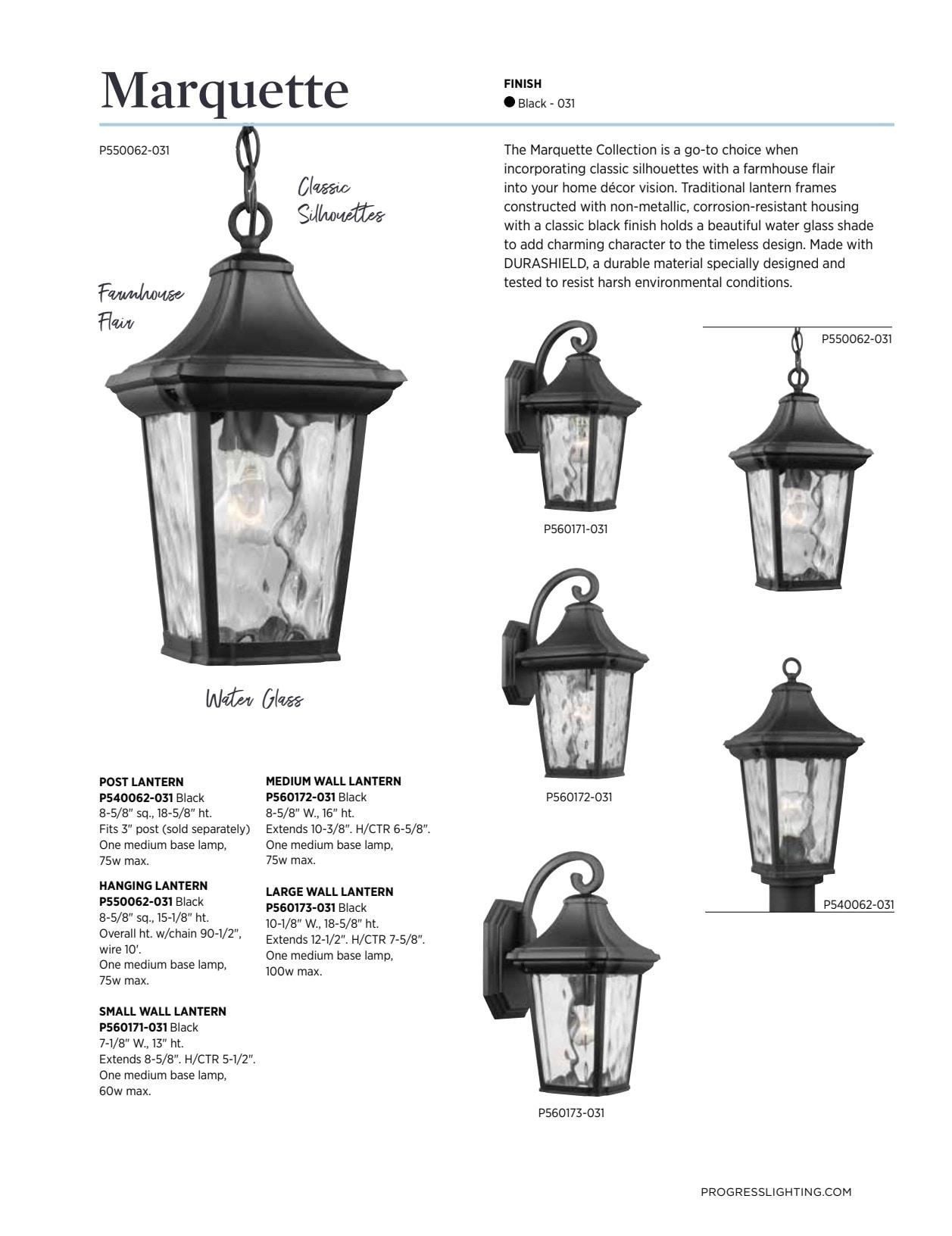 Black Glass Hanging Lantern with Water Glass Shade