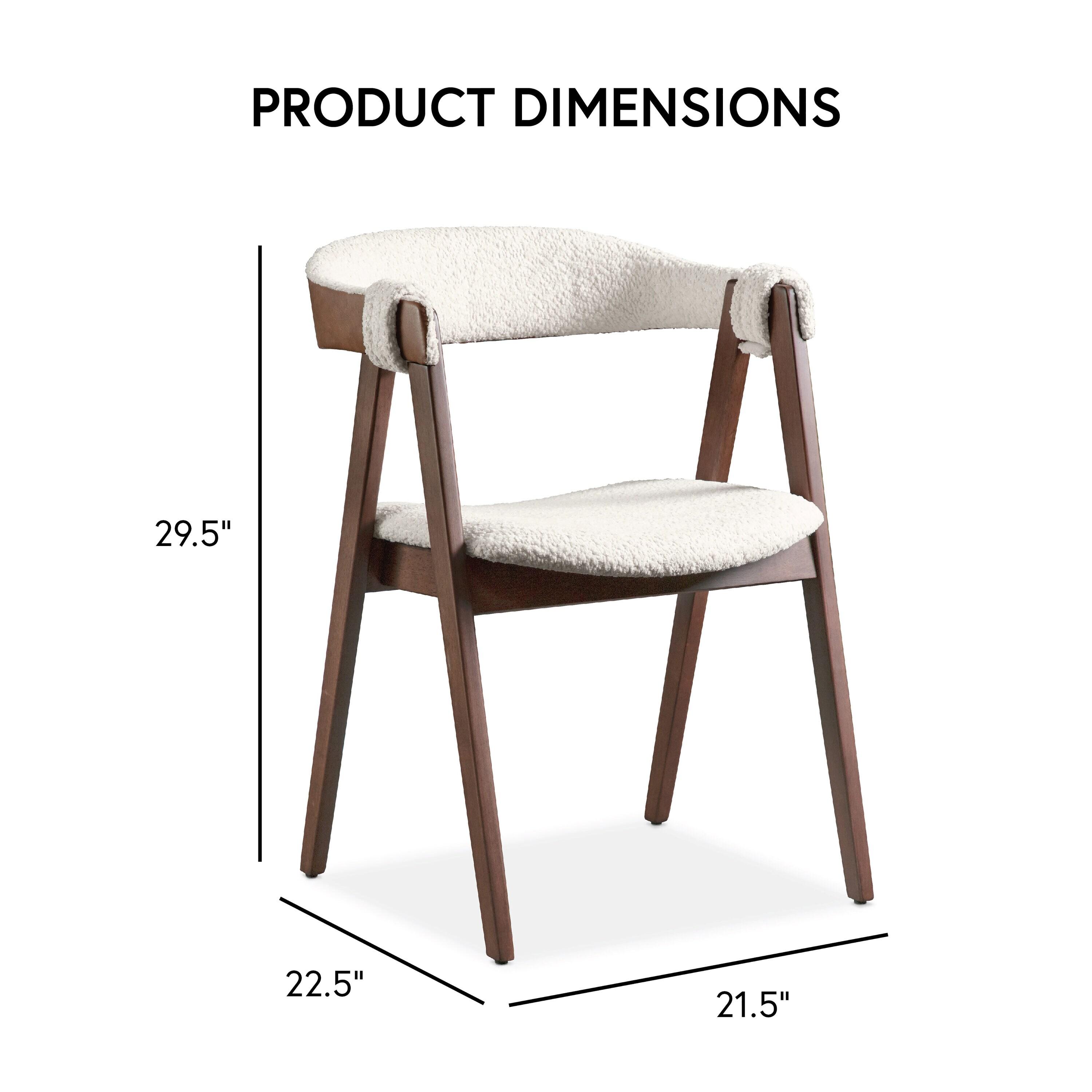 HOMES: Inside + Out 5pc Pearlcrest Mid-Century Modern Dining Table Walnut