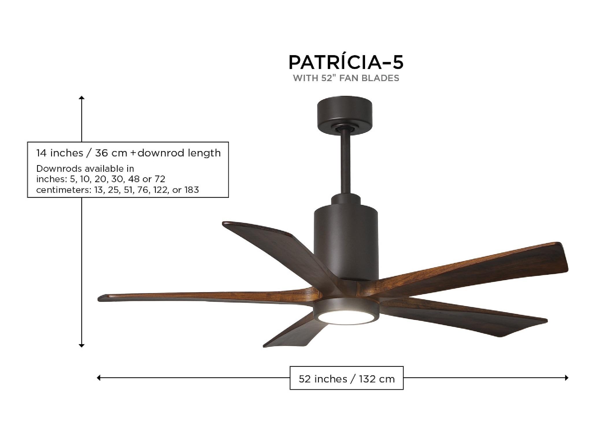 Matthews Fan Company Patricia 52'' Ceiling Fan with LED Lights
