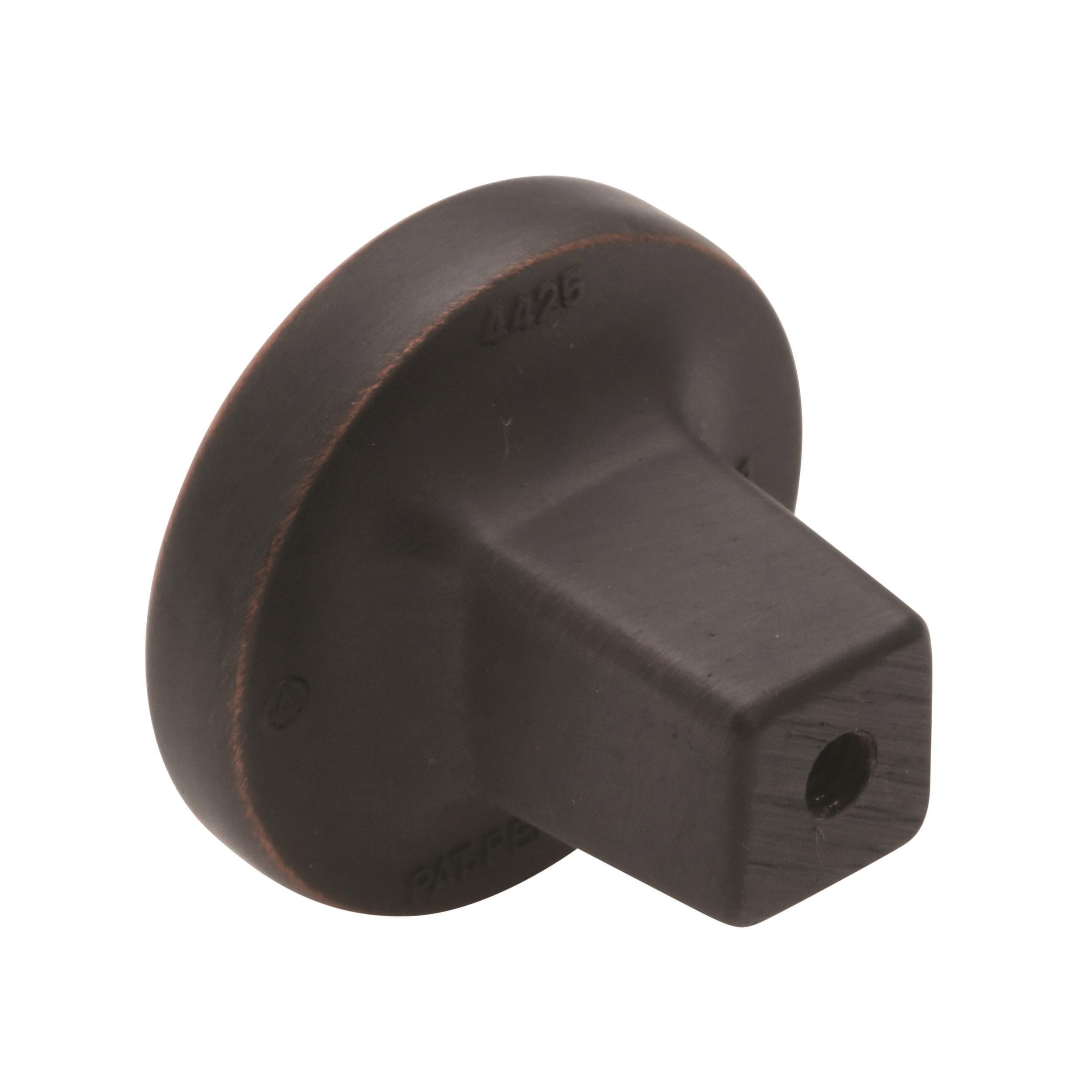 Oil Rubbed Bronze Round Cabinet Knob with Mounting Hardware