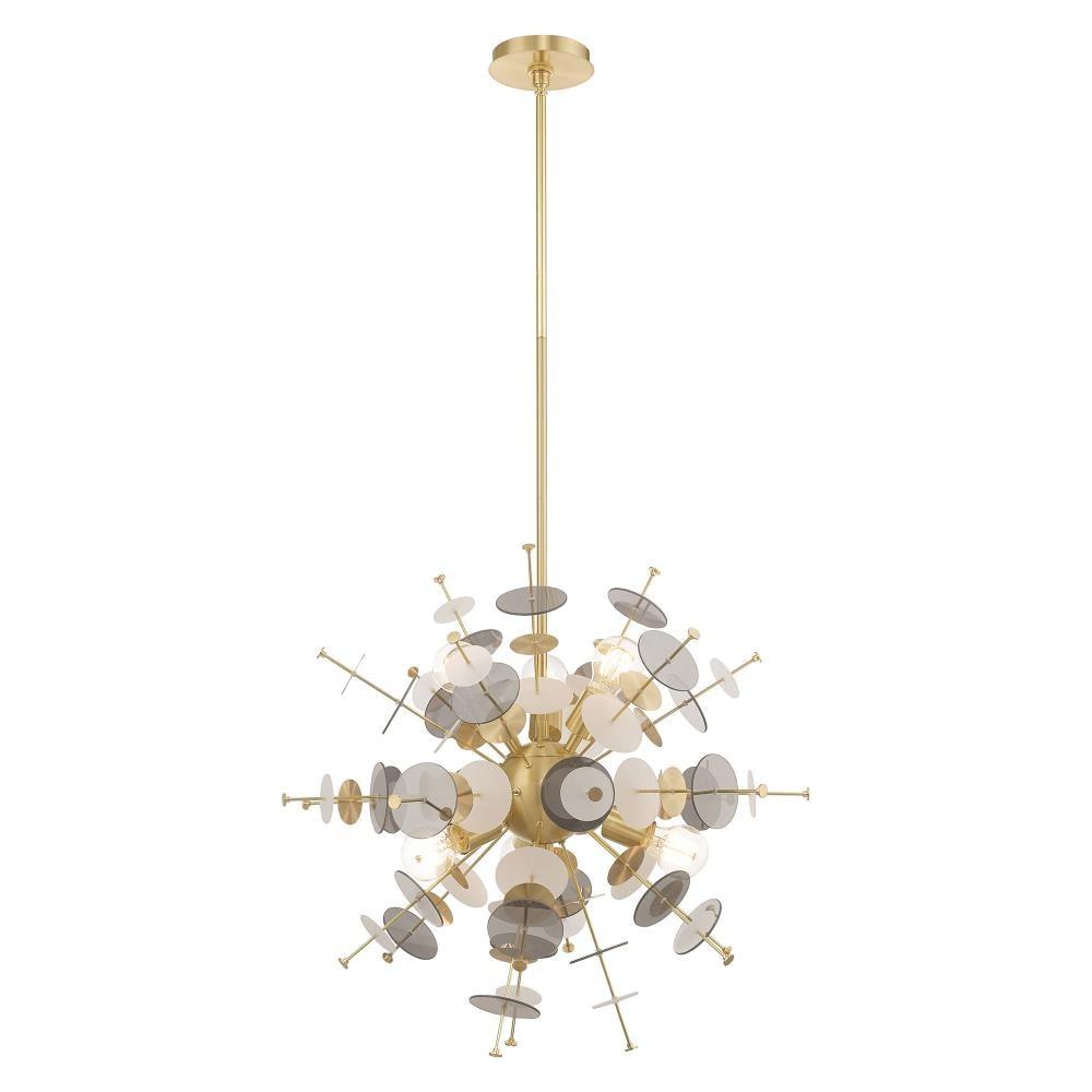 Livex Lighting Circulo 6 - Light Chandelier in  Satin Brass