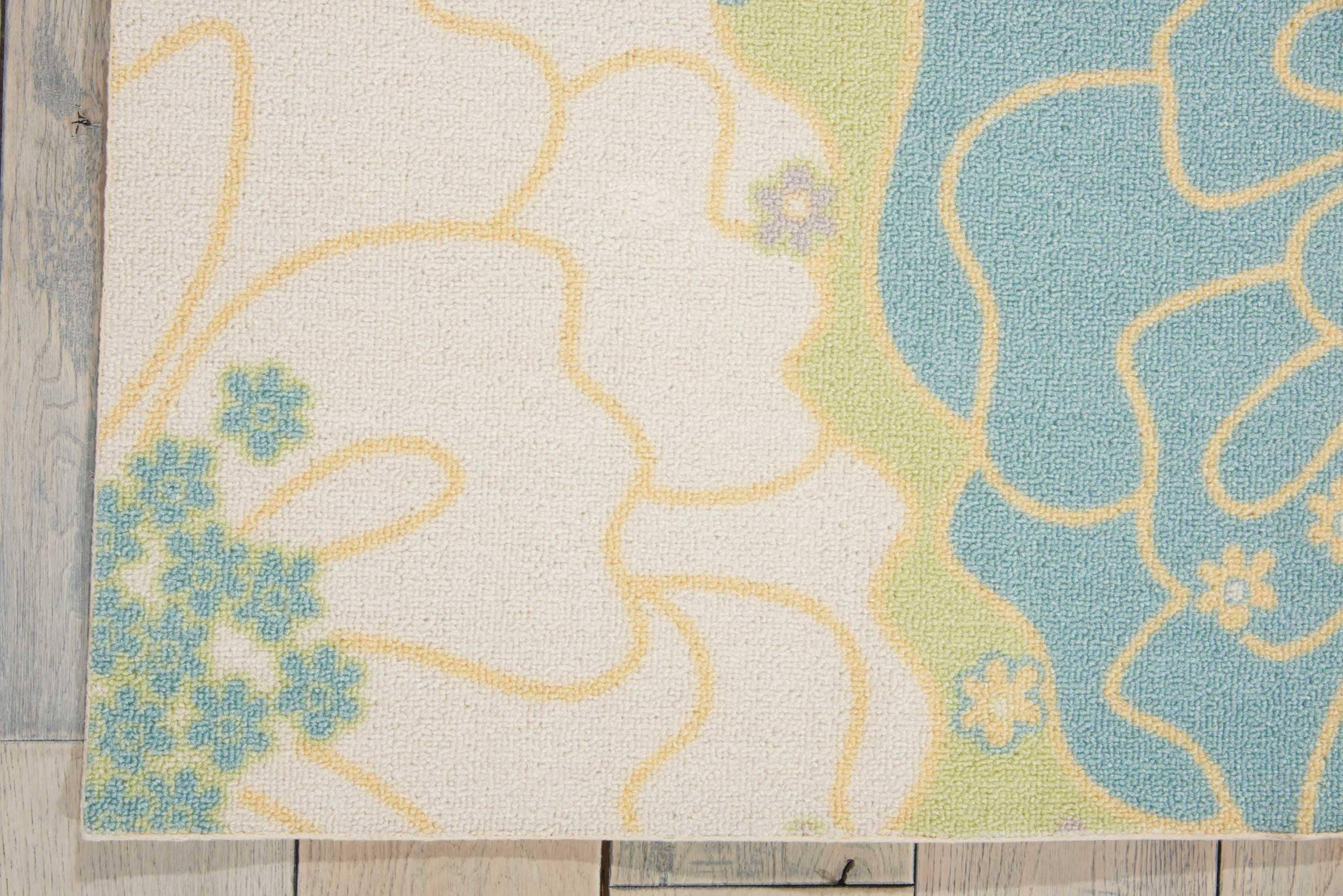 Nourison Home & Garden Green Indoor/Outdoor Area Rug RS021 7'9" x 10'10"