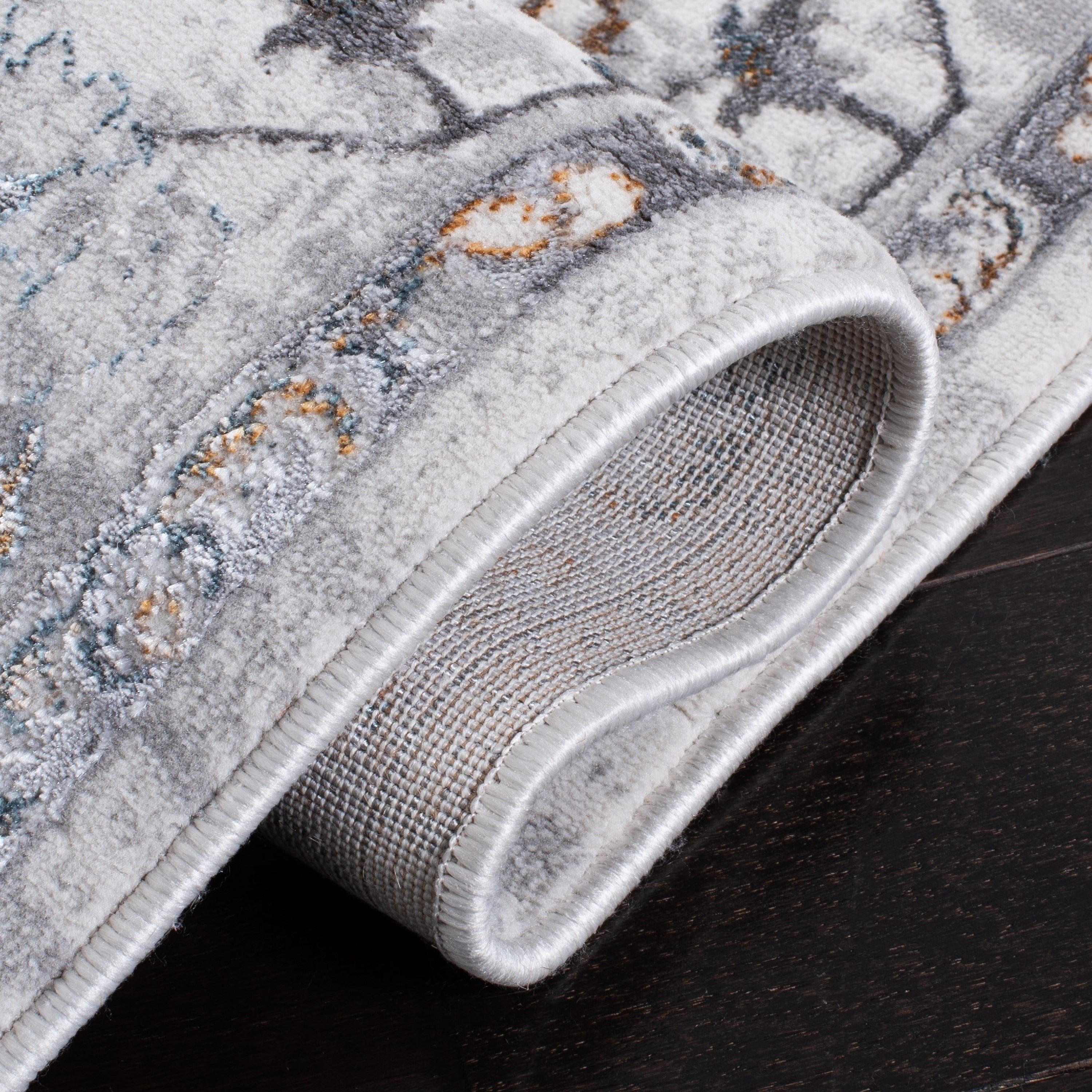 Isabella ISA936 Power Loomed Area Rug - Light Grey/Grey - 8'x10' - Safavieh