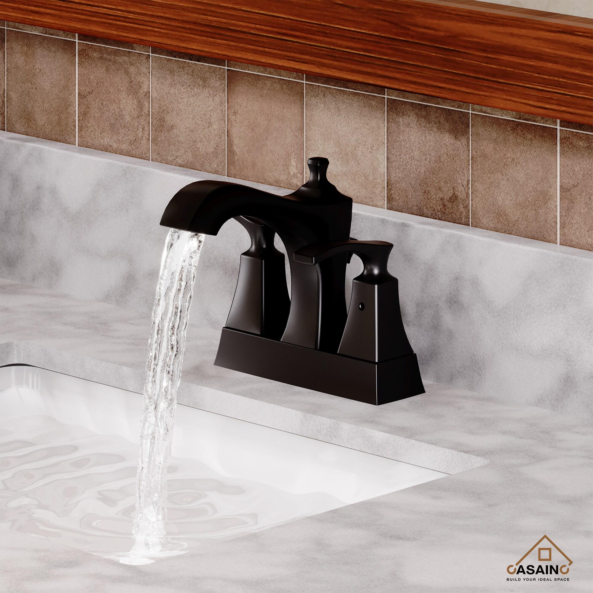 4-inch Centerset Bathroom Faucet with Drain
