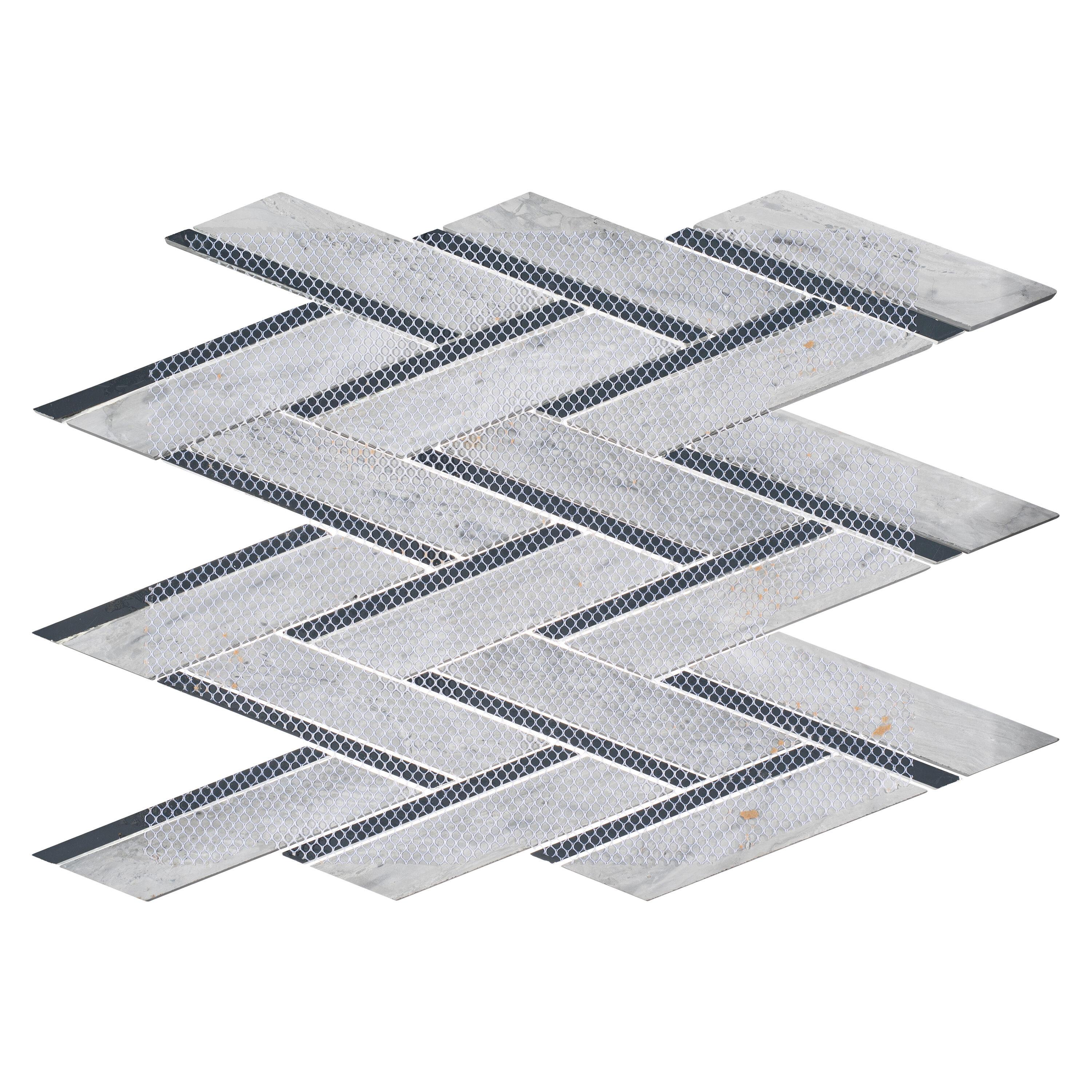 Skylar Stone and Mirror Glass Mosaic Shower Walls, Kitchen Backsplash, Wall and Floor Tile