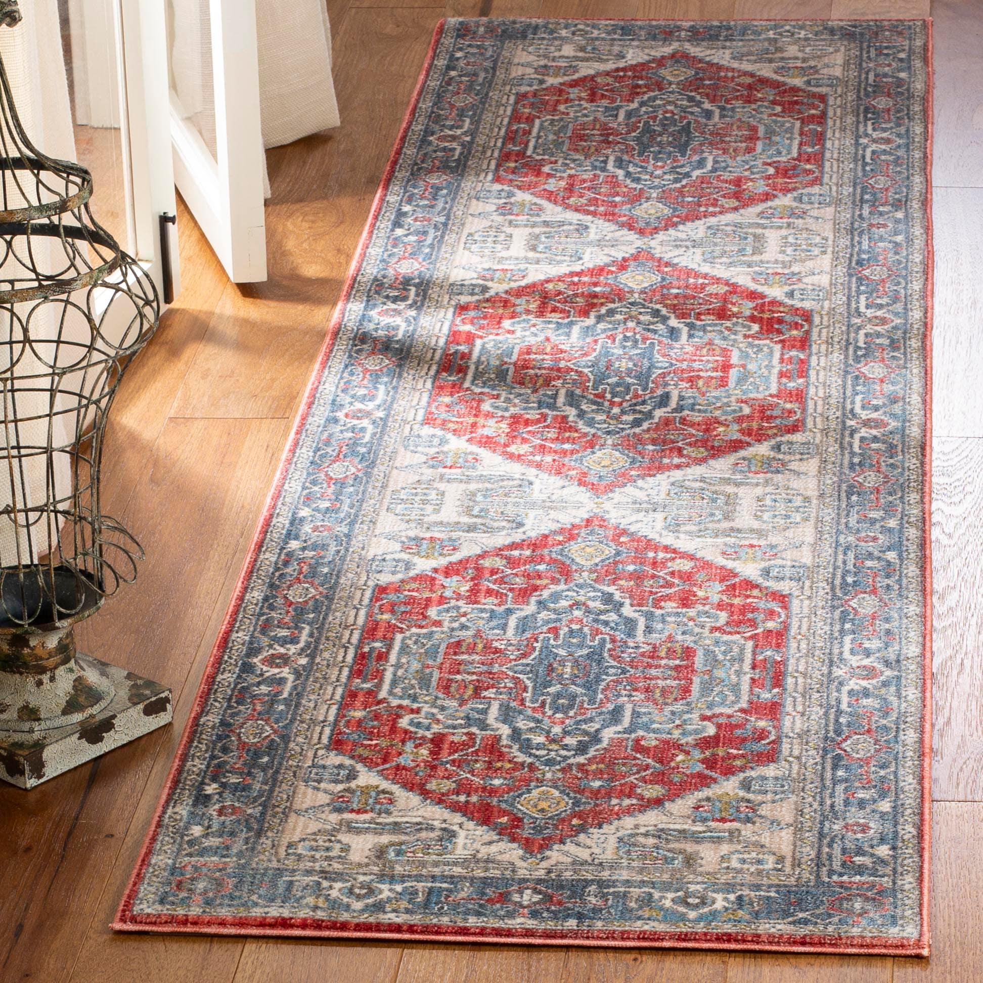 Vintage Persian VTP477 Power Loomed Runner Rug - Red/Blue - 2'2"x8' - Safavieh.
