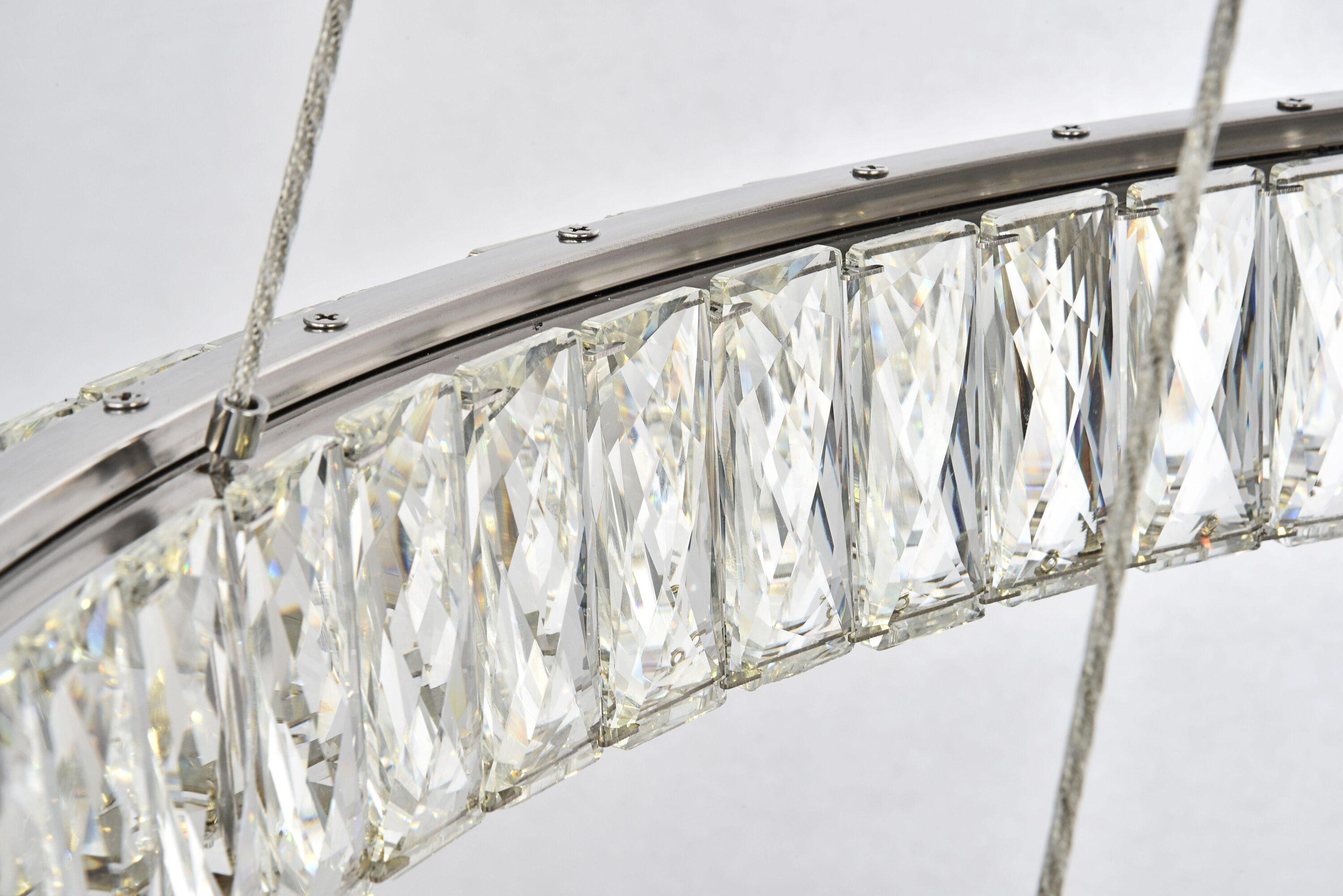 Monroe Integrated LED chip light Chrome Chandelier Clear Royal Cut Crystal