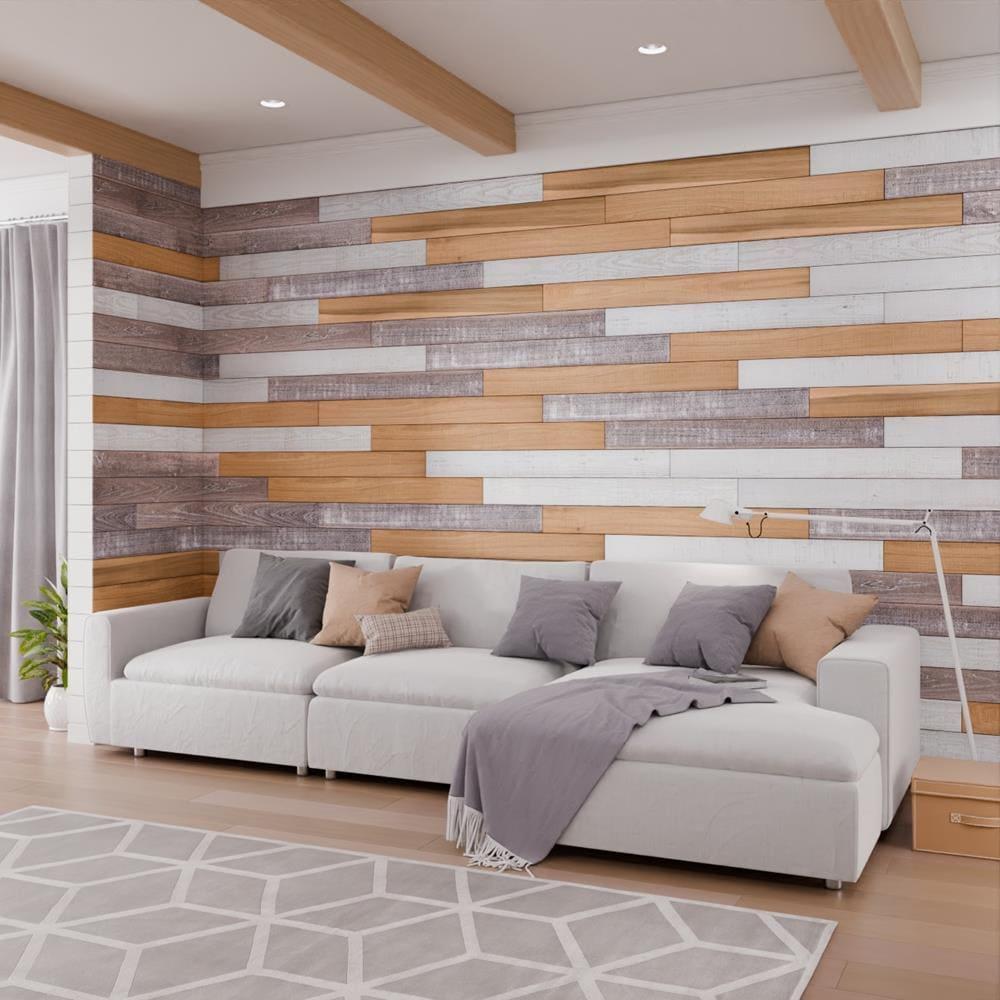 Thermo-Treated 1/4 x 5 in. x 4 ft. Barn Wood Wall Planks (10 sq. ft. 6-Pack)