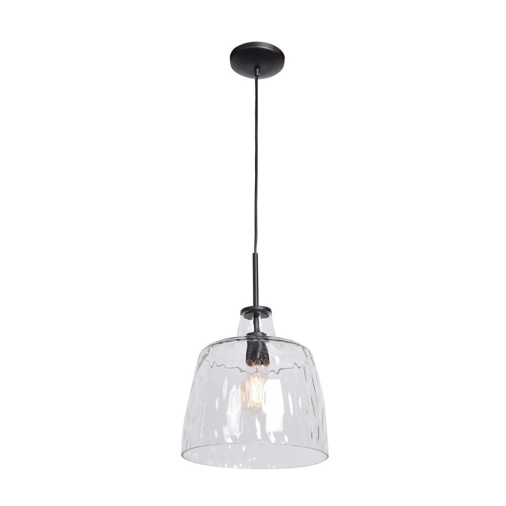 Access Lighting 50938LEDDLP-BL-CLR 11 in. Simplicite LED Pendant Ceiling Light, Black