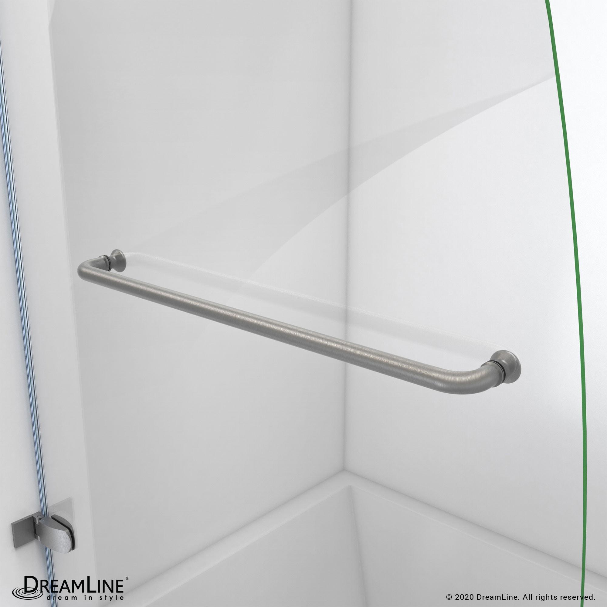 Aqua Uno 34.31" W x 58" H Pivot Frameless Tub Door