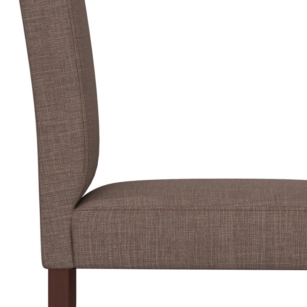 Simpli Home Acadian 17.99'' H Linen Look Polyester Upholstered Parsons Chair (Set of 2)
