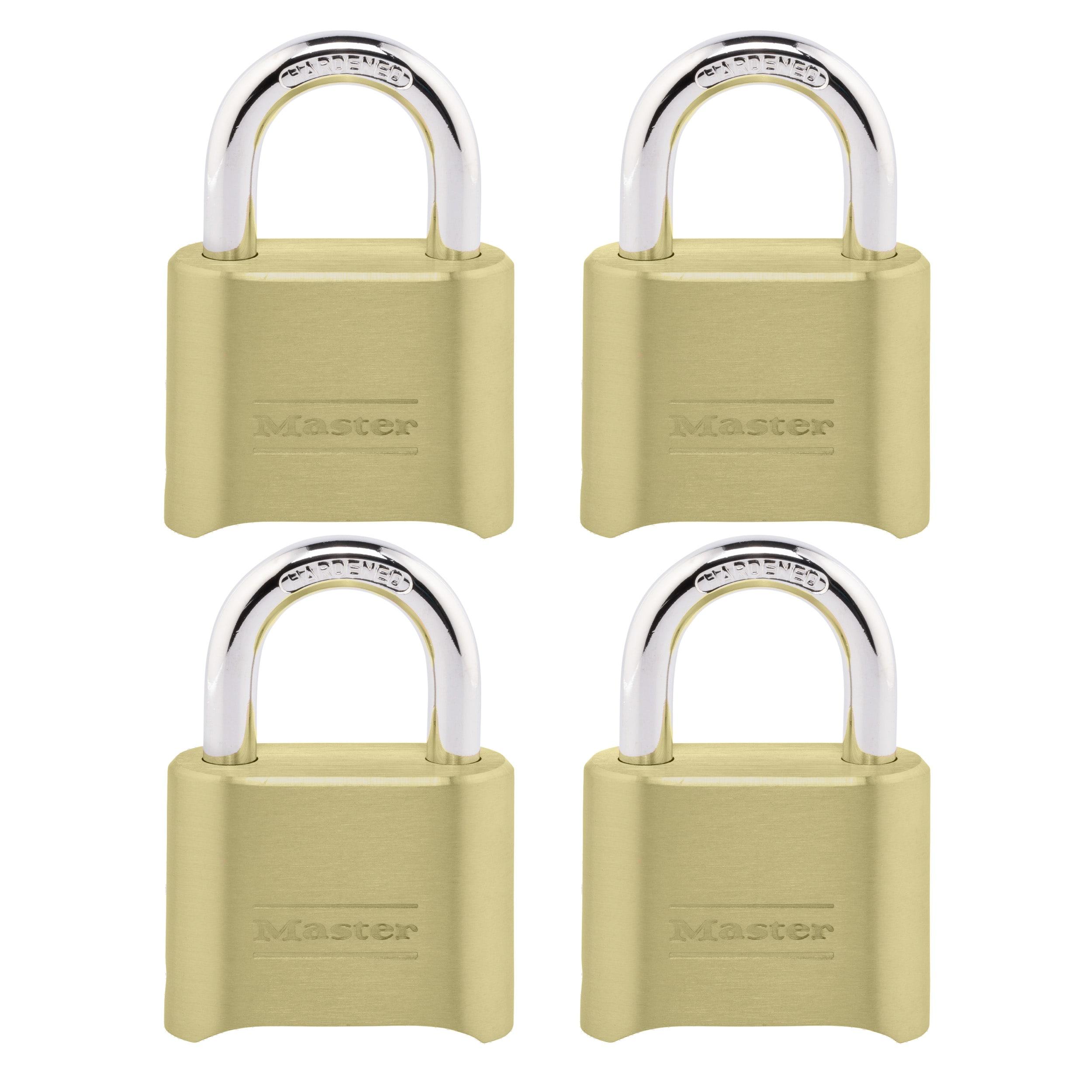Master Lock Padlock, Set Your Own Combination Lock, 2 in. Wide, 175D Pack of 4