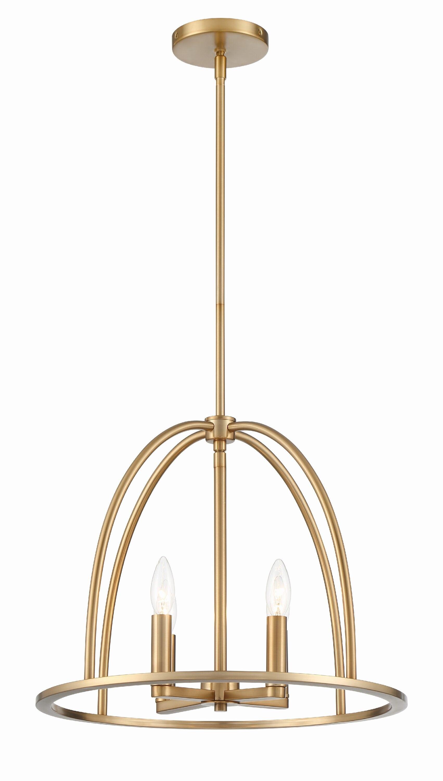 Crystorama Lighting Abbott 4 - Light Chandelier in  Vibrant Gold