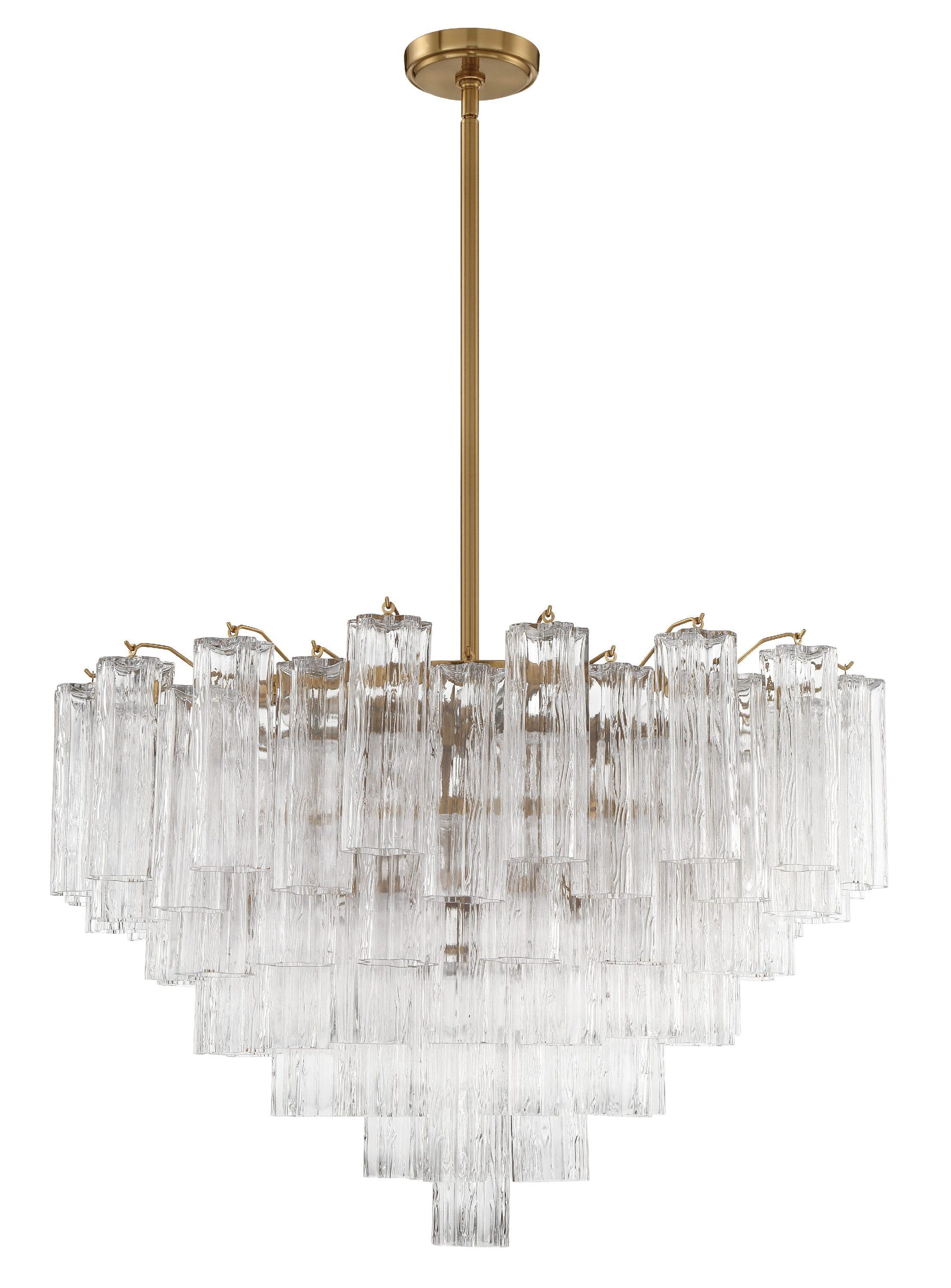 Crystorama Lighting Addis 16 - Light Chandelier in  Aged Brass