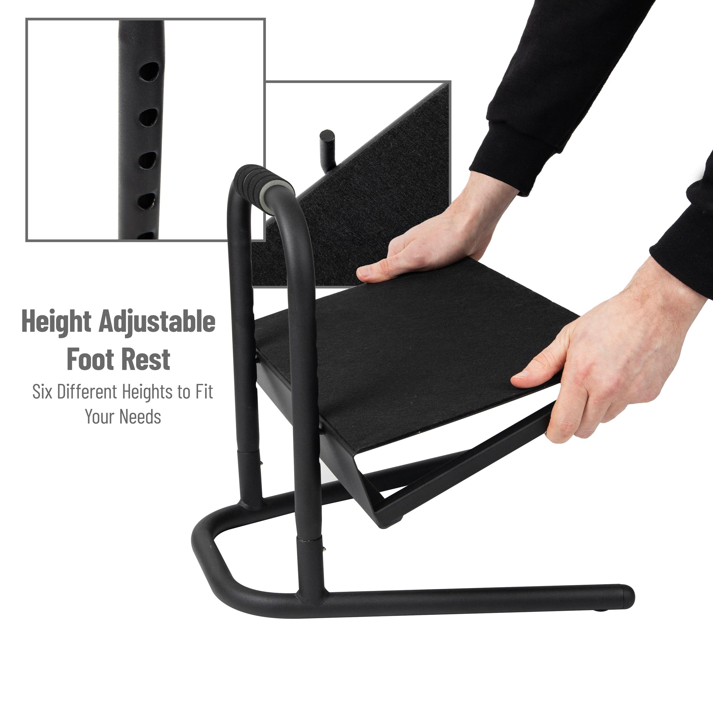 Mind Reader Foot Rest, Under Desk at Work, Ergonomic, Height Adjustable, Office, Metal, 15"L x 14.25"W x 14.5"H