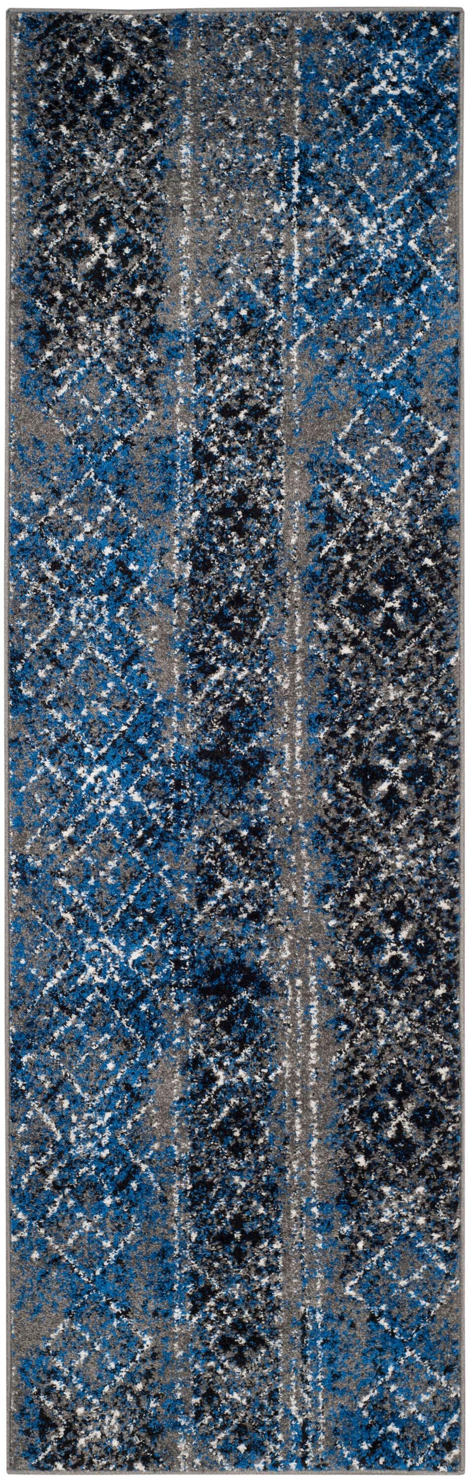Adirondack ADR111 Machine Made Indoor Runner - Silver/Multi - 2'-6"x10' - Safavieh