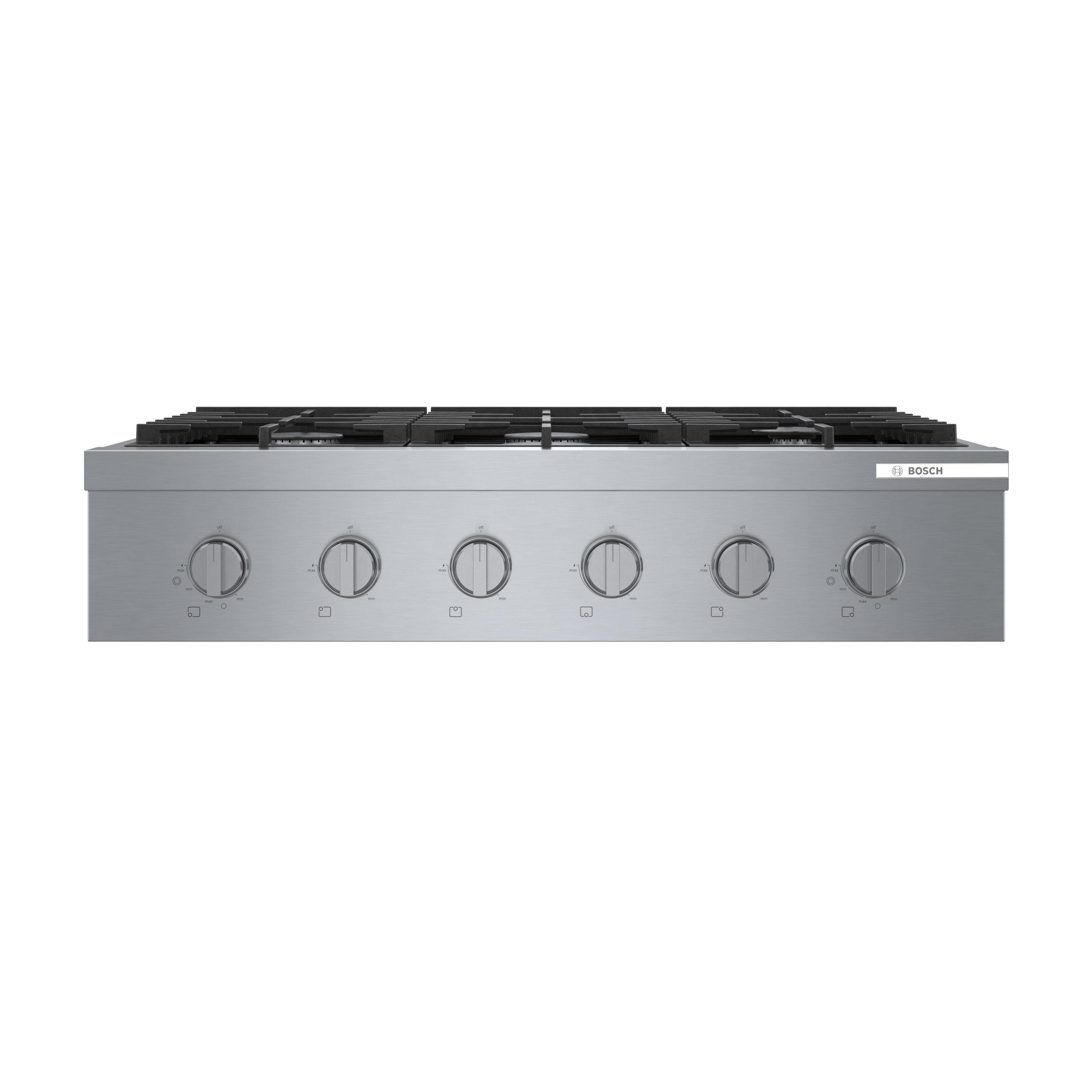 Bosch Rgm86uc 36" Wide 6 Burner Gas Rangetop - Stainless Steel