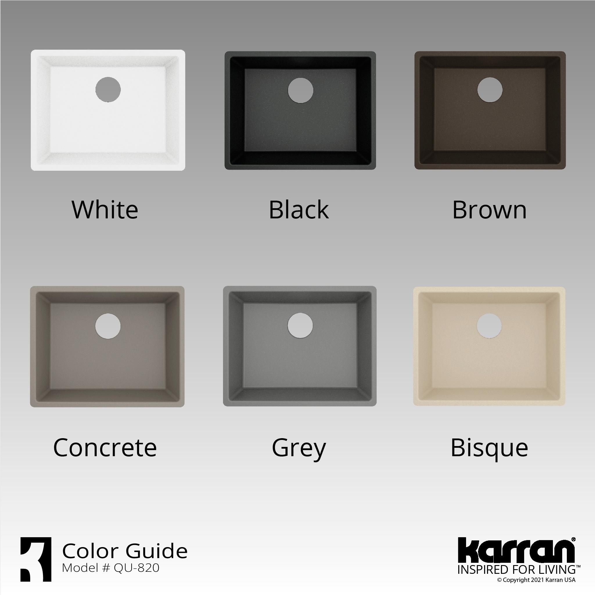 Karran Quartz 24-3/8'' X 19-1/8'' Single Bowl Undermount Kitchen Sink
