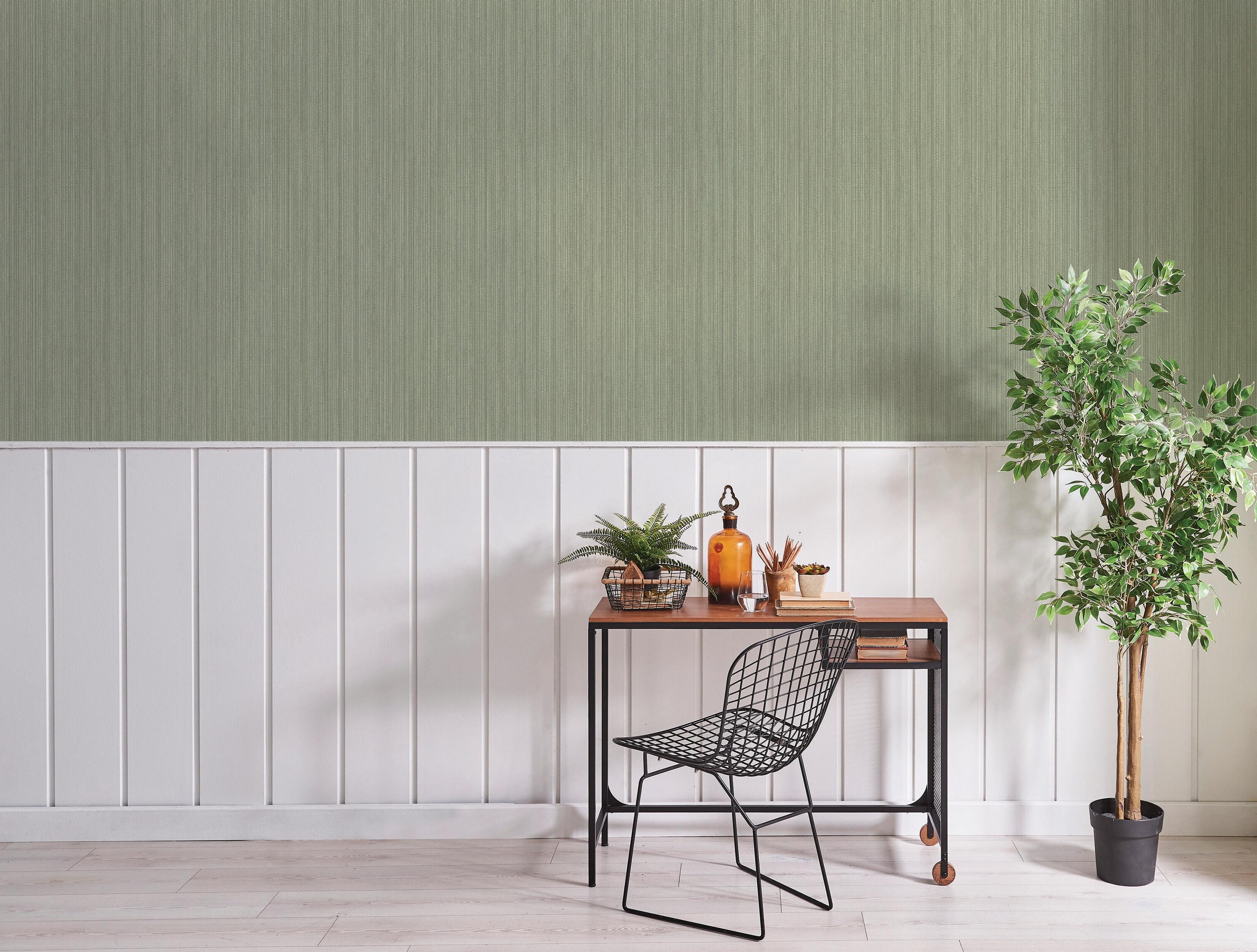 Tempaper & Co.® Faux Grasscloth Removable Peel and Stick Wallpaper, Textured Sage, 28 sq. ft.: Vinyl, Self-Adhesive, Wood Grain Design