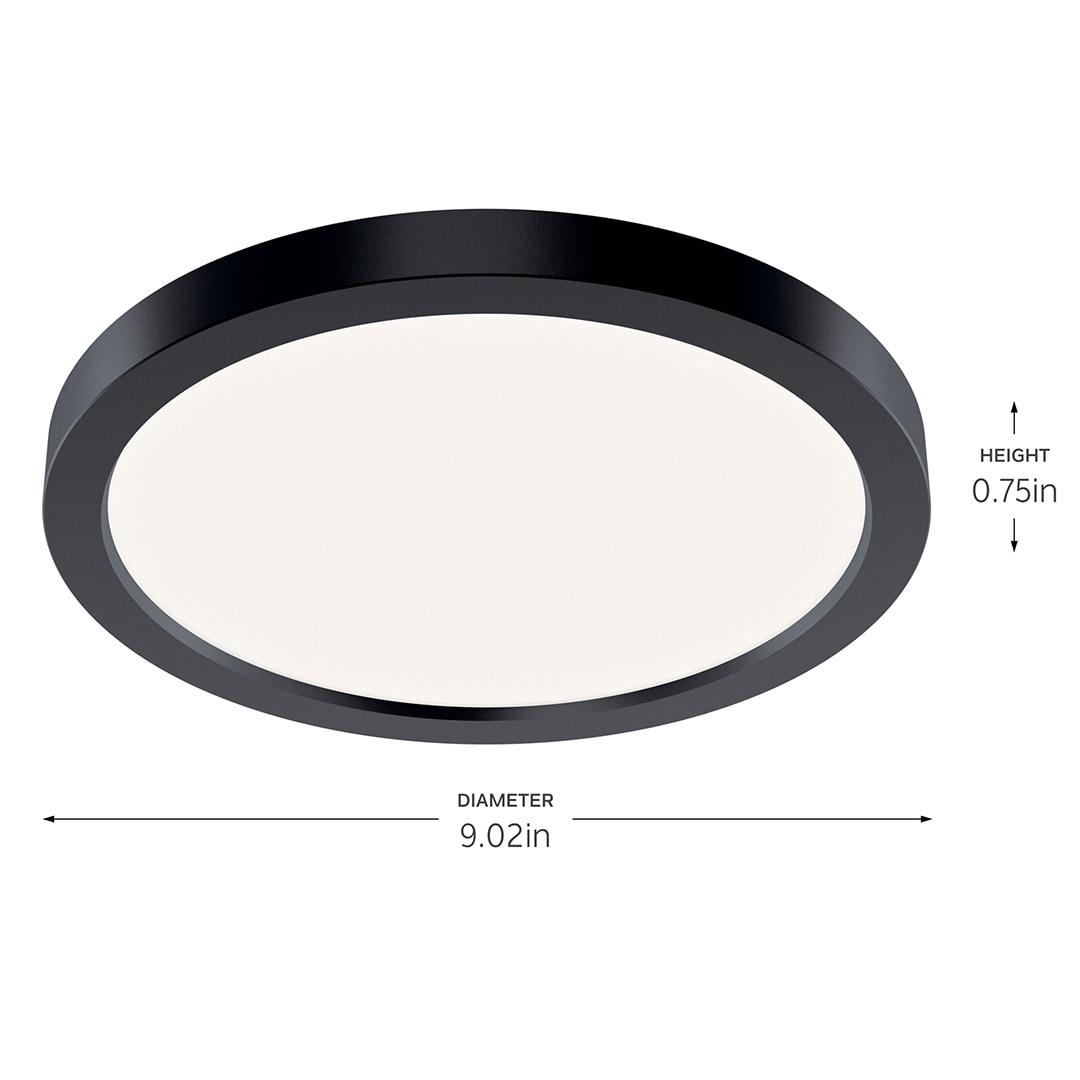 Kichler Lighting Ara Integrated 9.25" LED Flush Mount in a Black Finish
