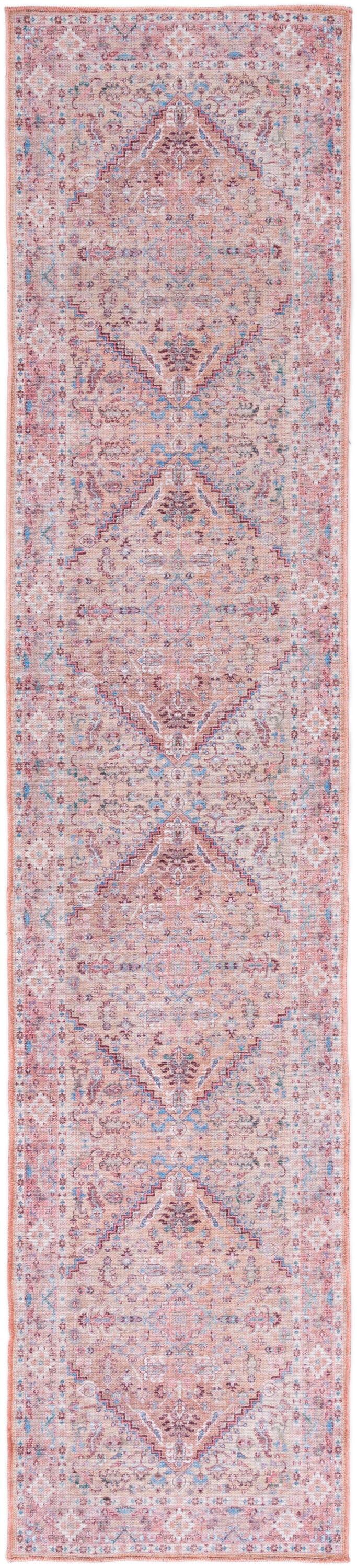 Serapi SEP515 Power Loomed Machine Washable Runner Rug - Beige/Pink - 2'x9' - Safavieh.