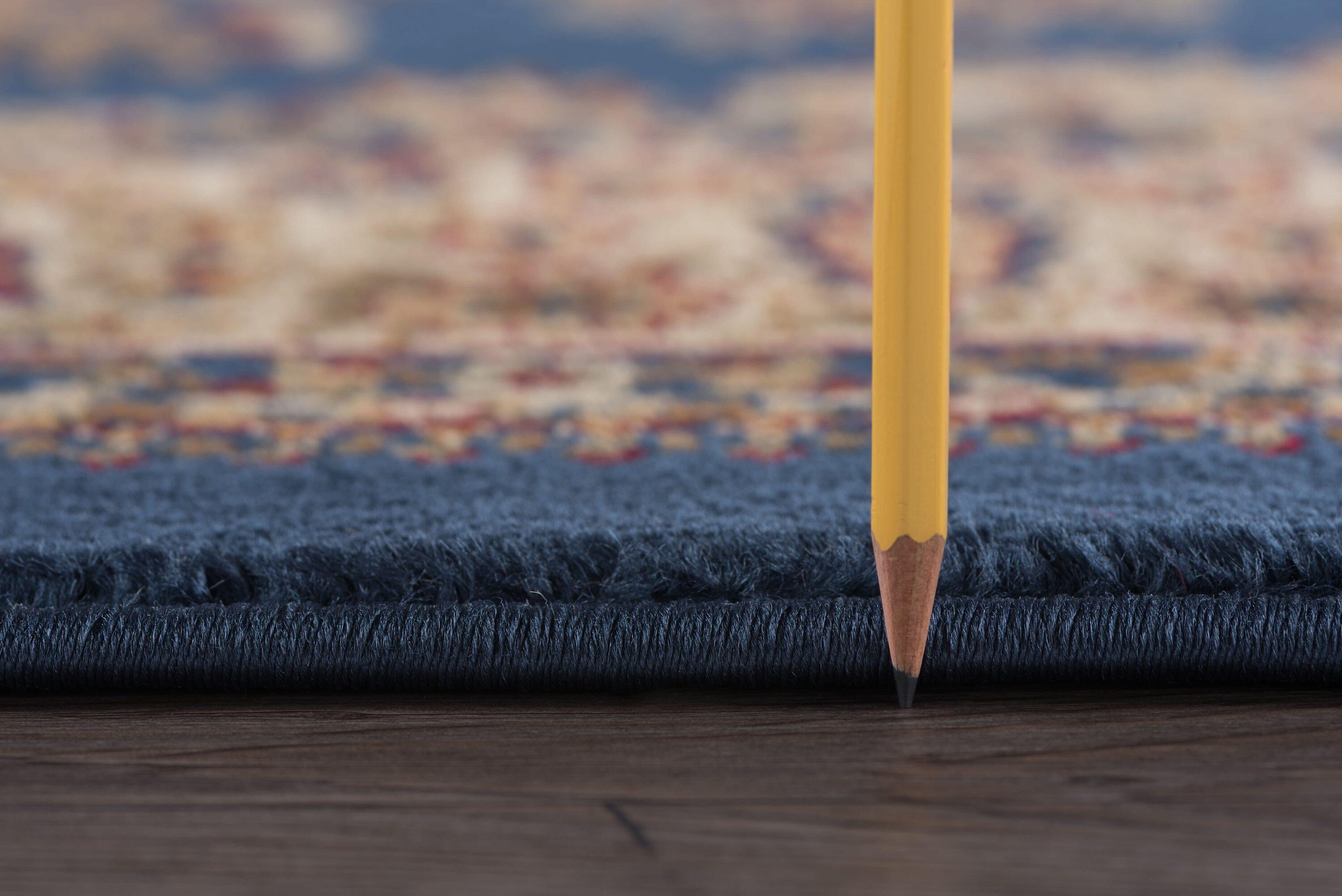 Tayse Sensation Area Rug 4707 NAVY Traditional Navy Blue Medallion Circle 8' 9" x 12' 3" Rectangle