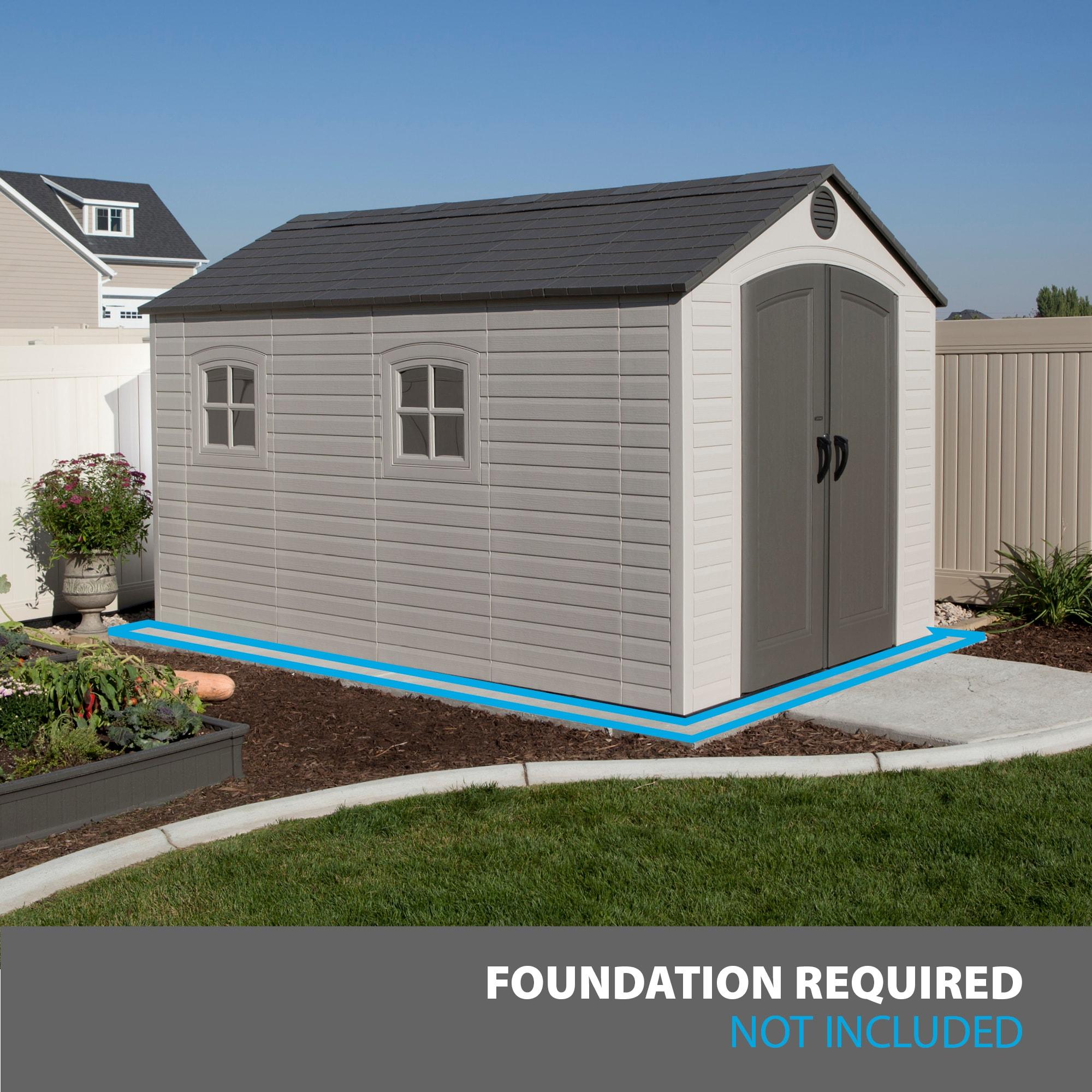 Lifetime 8 Ft. x 12.5 Ft. High-Density Polyethylene (Plastic) Outdoor Storage Shed with Steel-Reinforced Construction