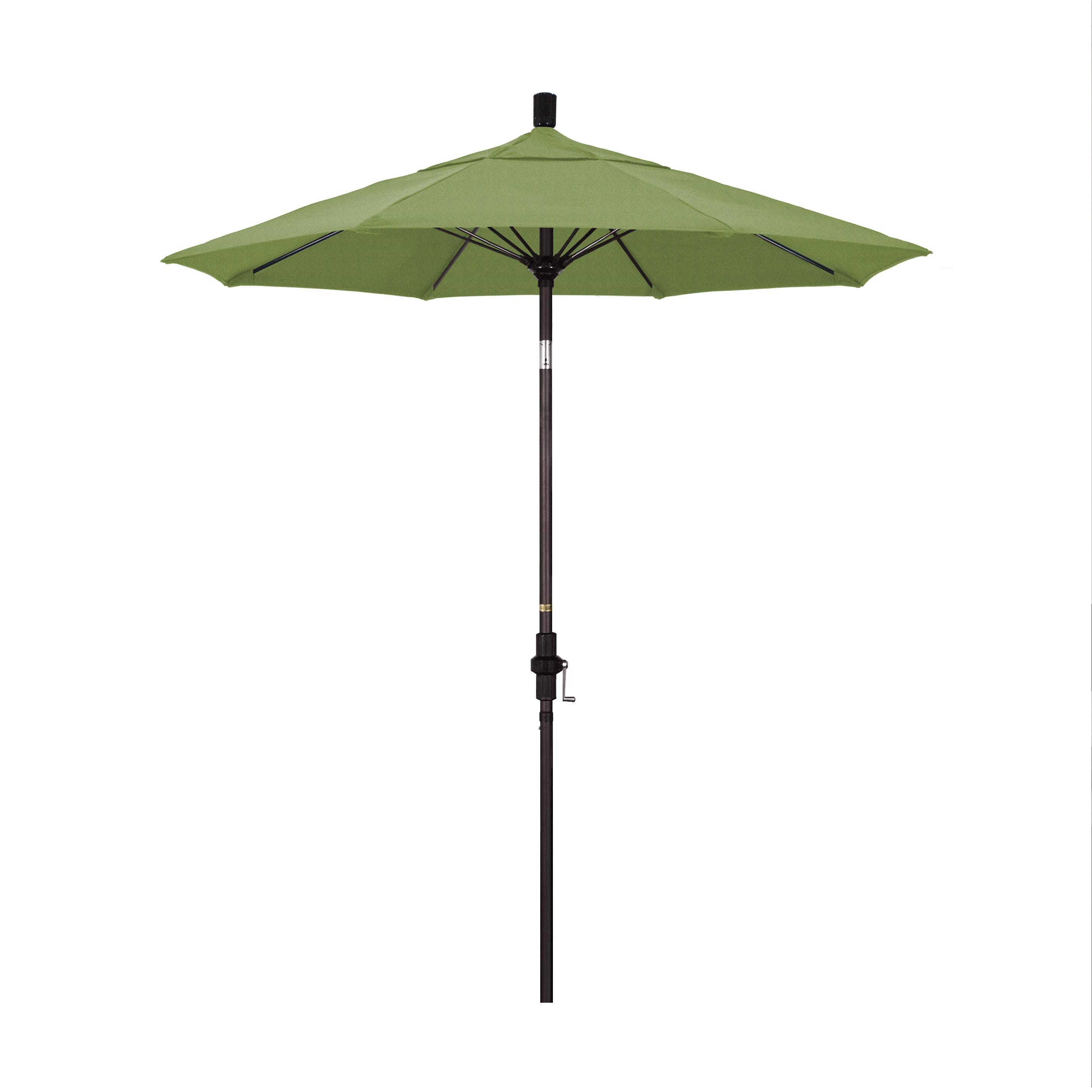 7.5-ft Green Sunbrella Aluminum Market Patio Umbrella with Bronze Finish