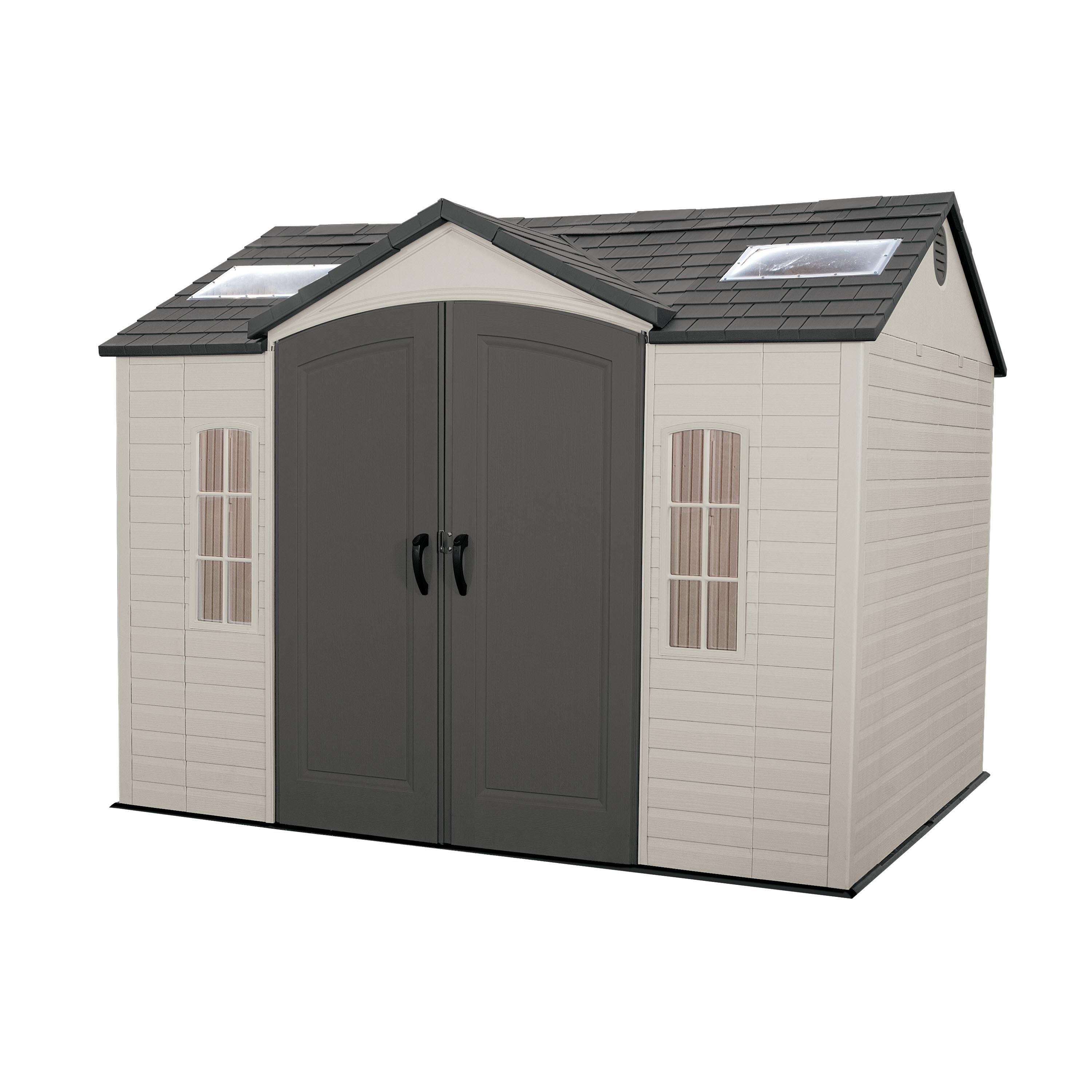 Lifetime Lifetime 10 Ft. x 8 Ft. High-Density Polyethylene (Plastic) Outdoor Storage Shed with Steel-Reinforced Construction