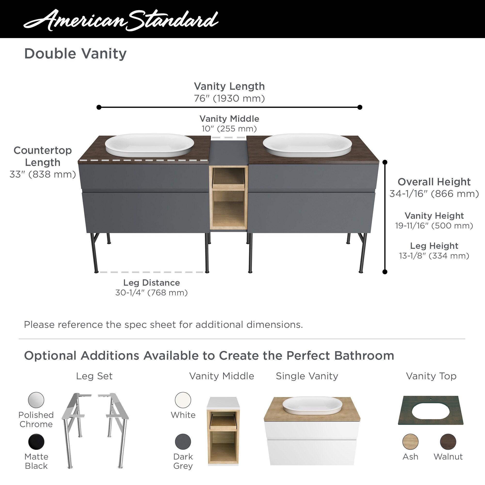 American Standard Studio S 14'' White Vitreous China Oval Bathroom Sink with Overflow