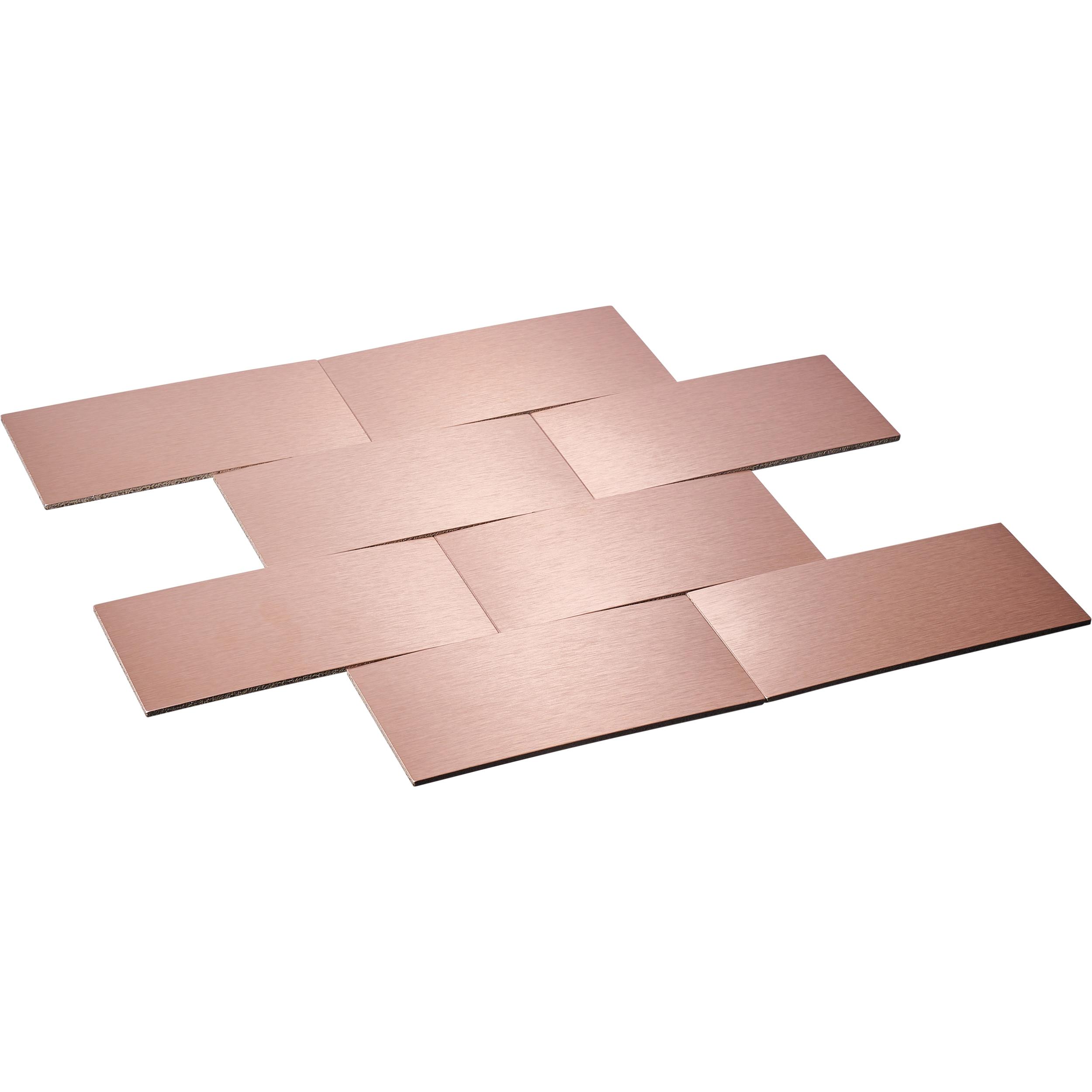 Metal Peel and Stick Subway Tile