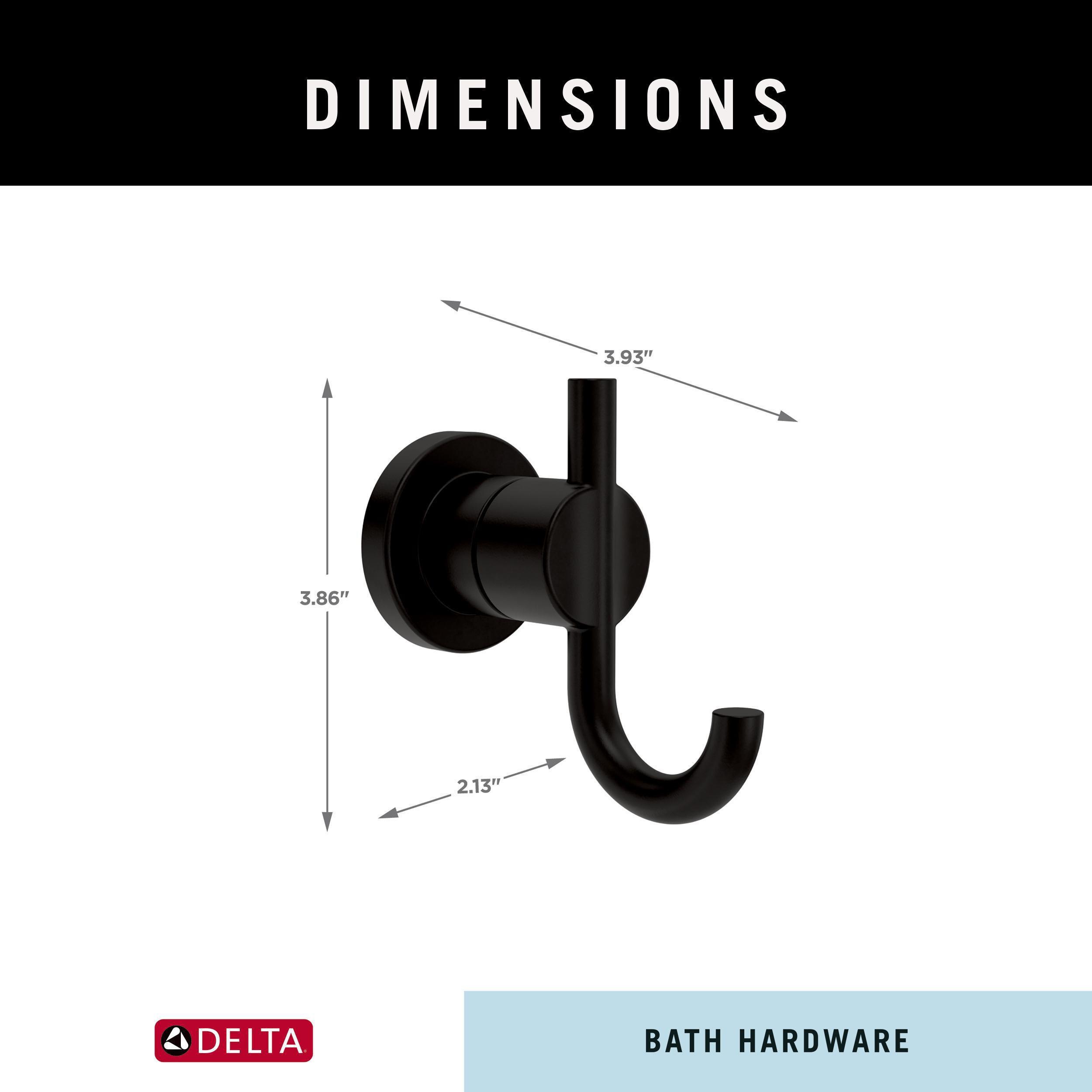 Nicoli Double Towel Hook Bath Hardware Accessory
