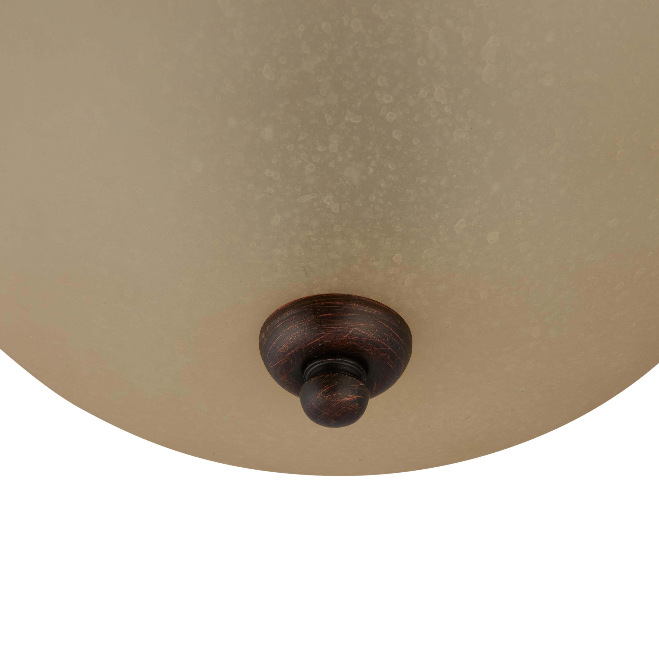 Geary Bronze 3-Light LED Flush Mount with Amber Scavo Glass