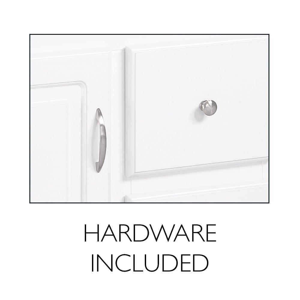 Brookings 25 Inch Bathroom Vanity with Top, Ready to Assemble, Sherwin Williams® White – Design House, 584870