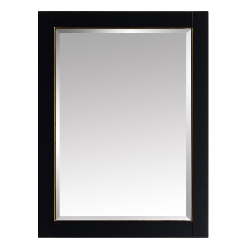 AVANITY  Mason 24 in. Wall Mounted Mirror with Matte Gold Trim - 24"W x 32"H Black Black