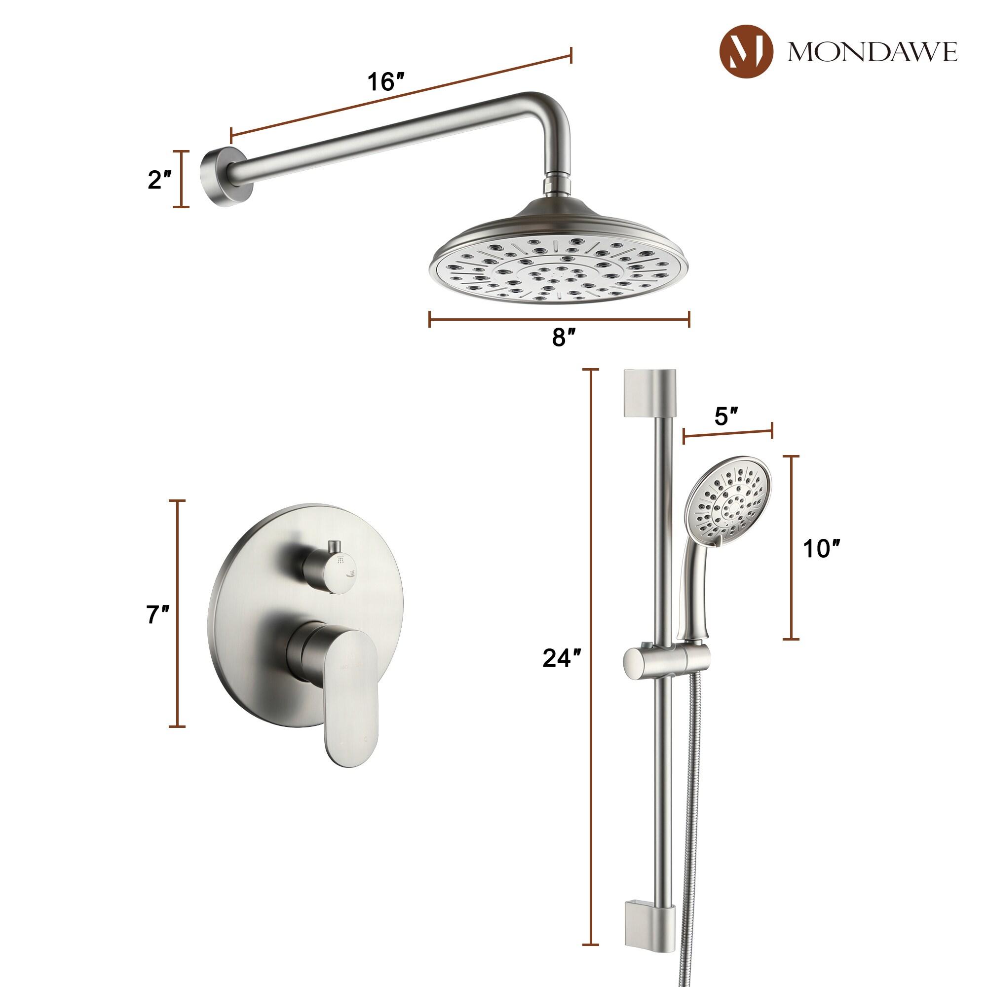 Calliope Wall Mounted 2-Function Retro Pressure-Balanced Shower System with 3 Setting Handheld