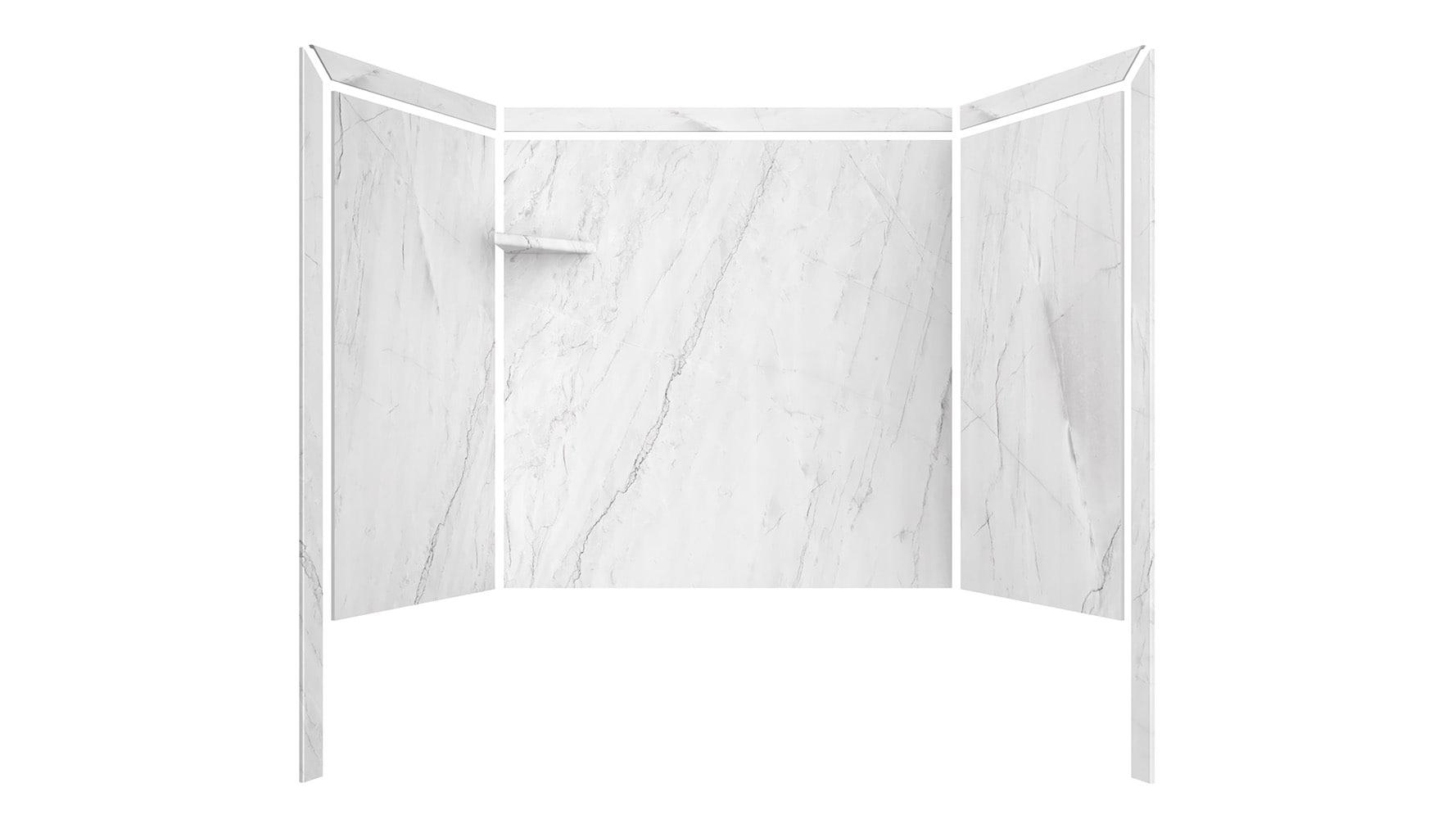 FlexStone Elite 60"W x 32"D x 60"H Alcove Bathtub Surround