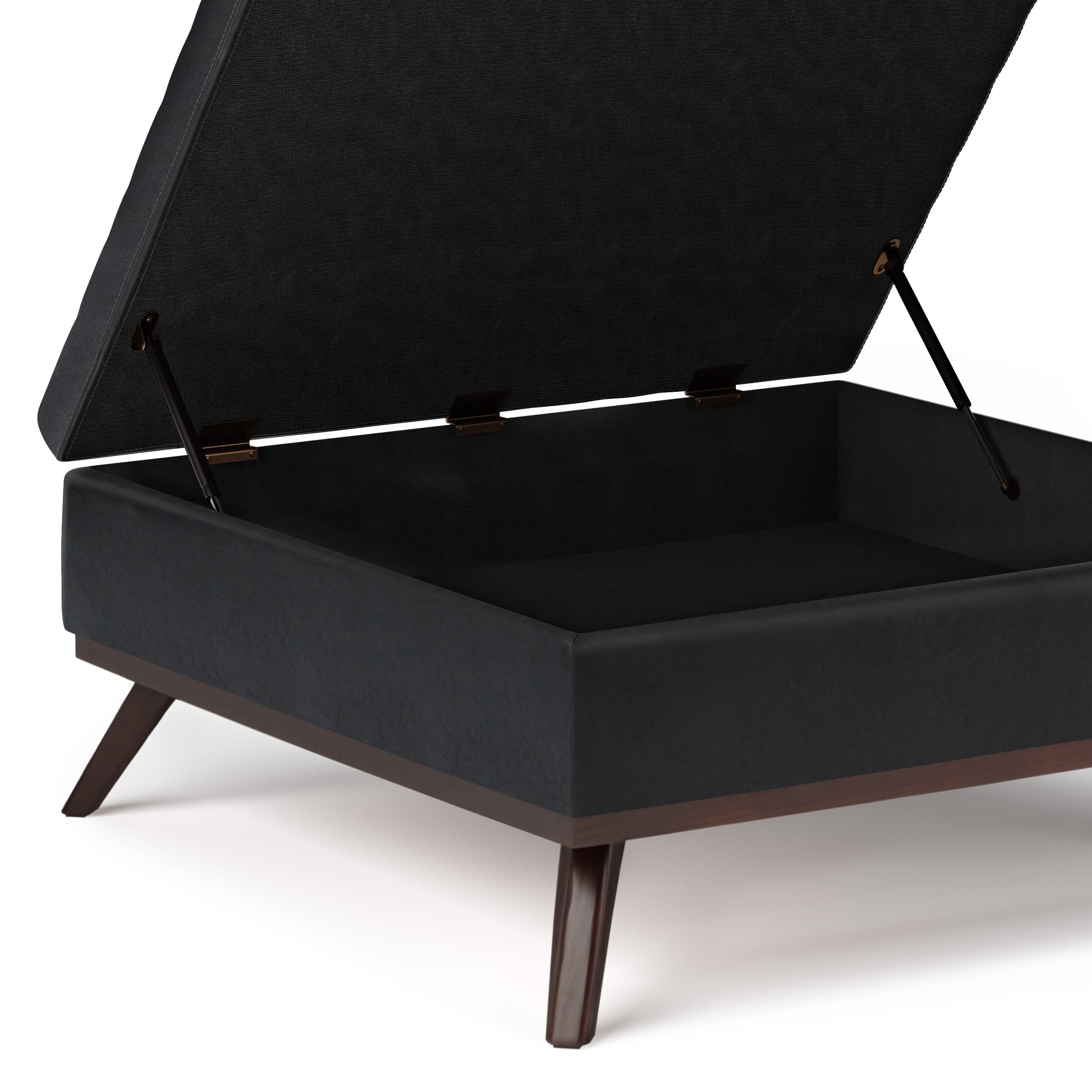 Simpli Home Owen Faux Leather Ottoman