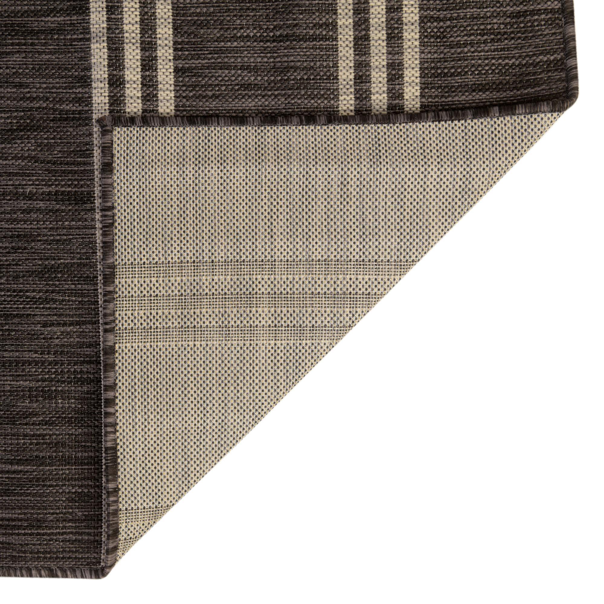 Jill Zarin Outdoor Collection Area Rug - Anguilla (2' x 3' 1" Rectangle Charcoal/Ivory)