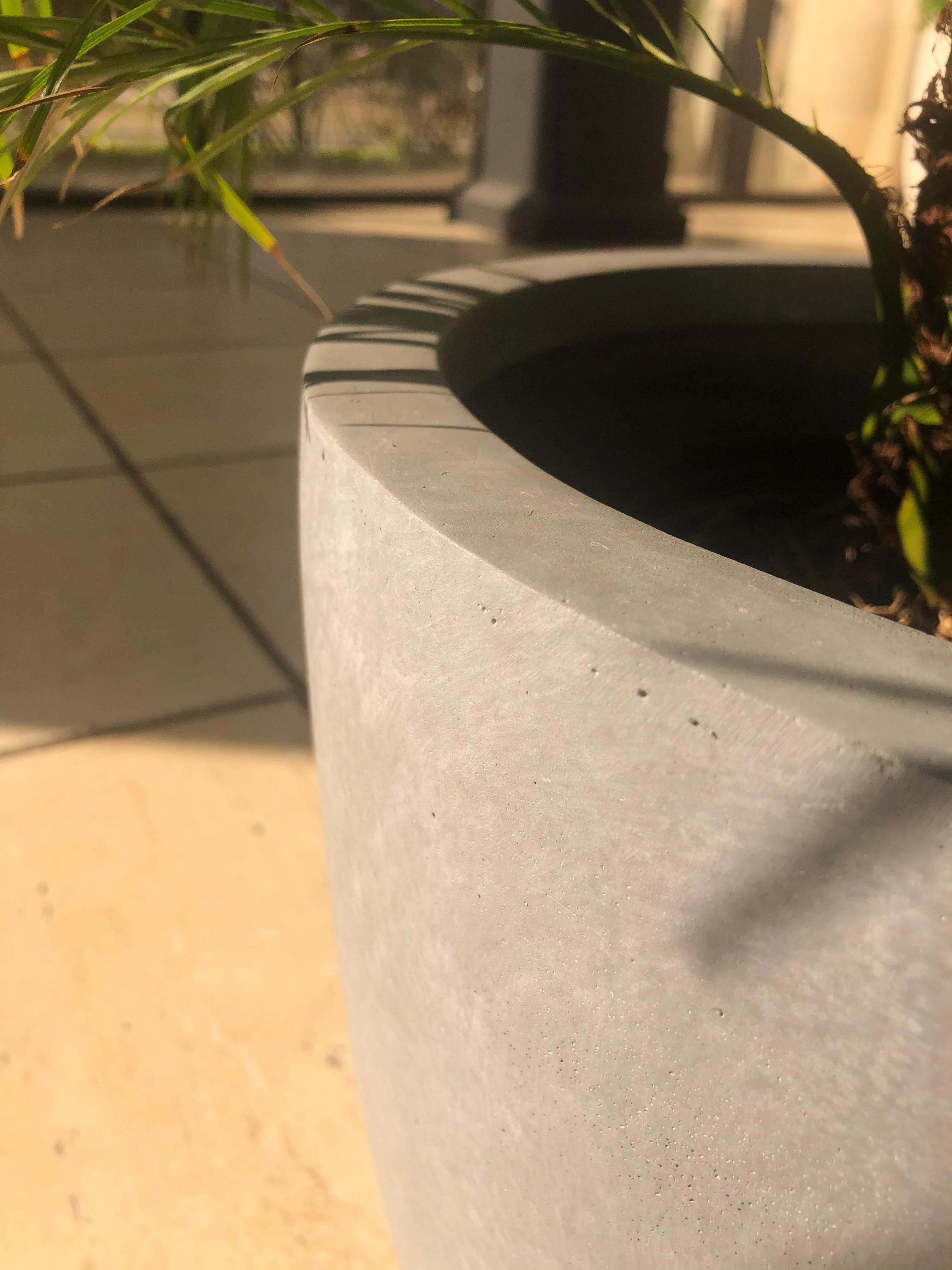 Set of 3 17" Kante Seamless Concrete Planters for Patio & Garden - Rosemead Home & Garden, Inc.