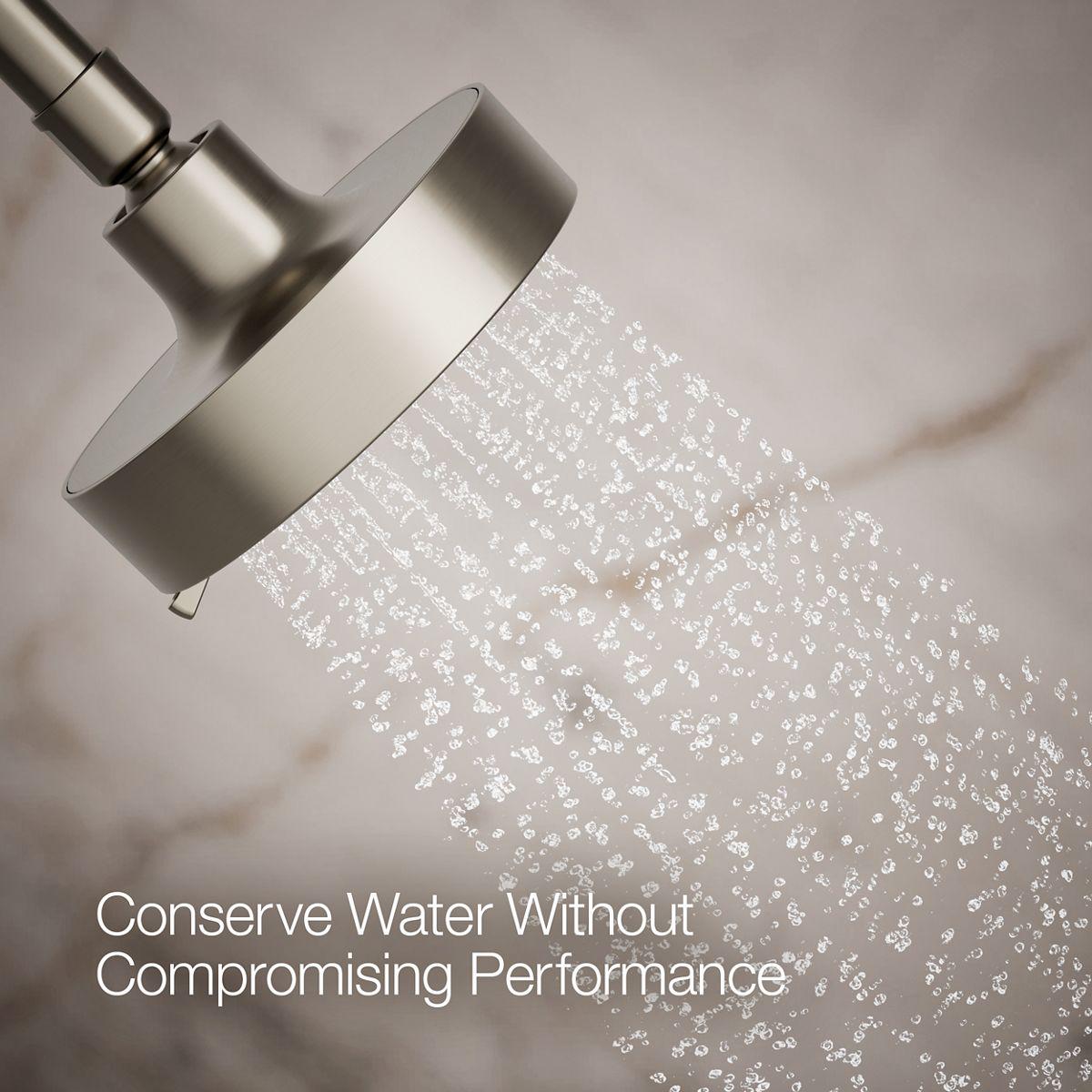 Kohler Purist 2.5 Gpm Multifunction Wall Mount Showerhead, Three Spray Settings, 5.5" High Pressure Spray Head