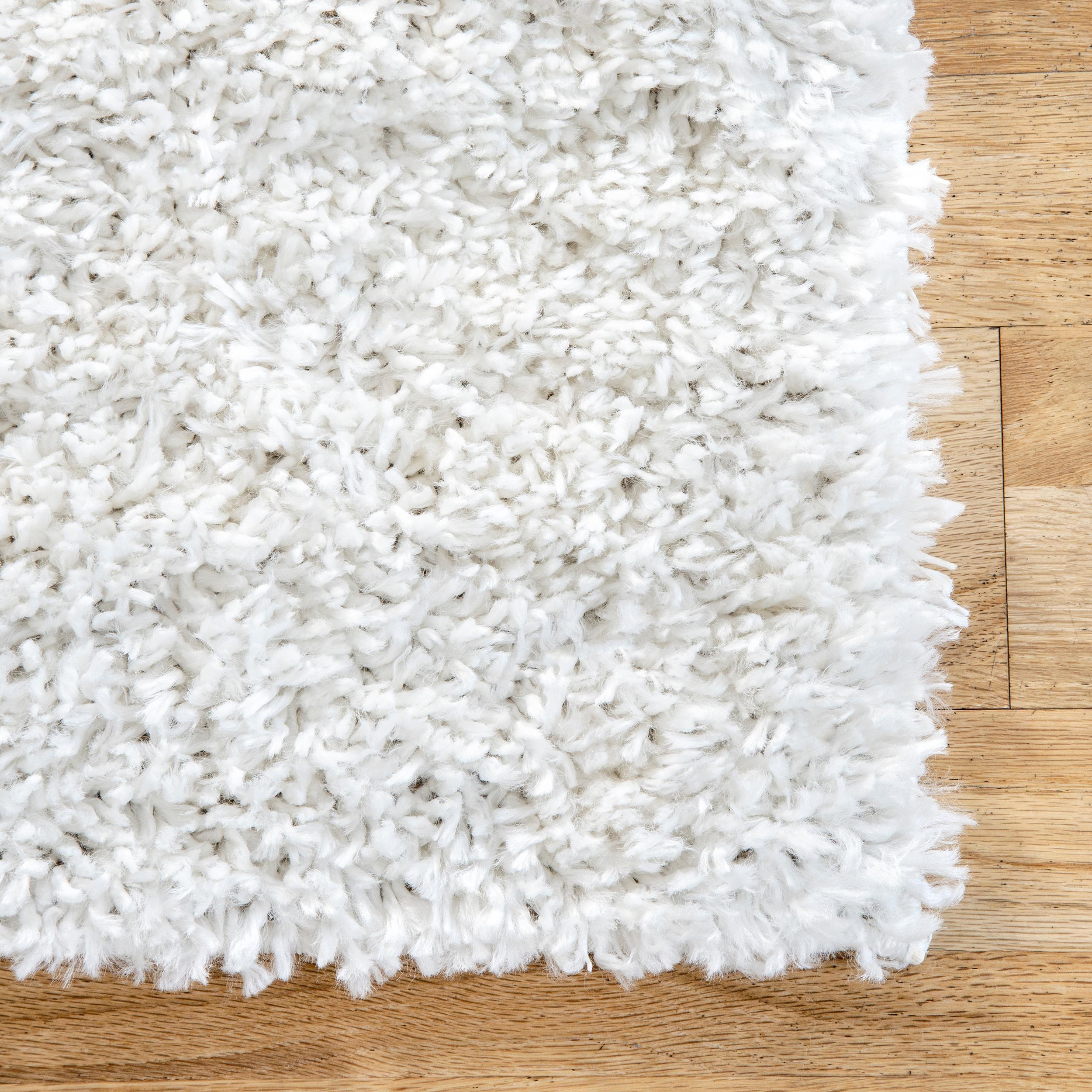 Nuloom Kara Solid 2x6 Runner Shag Indoor Area Rug for Living Room Bedroom Dining Room Nursery Entryway Hallway, Ivory