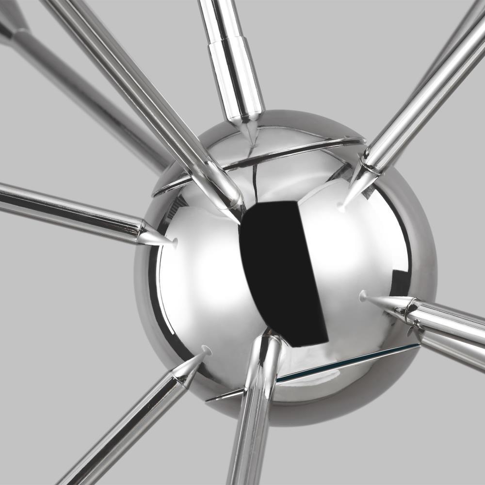 Ellen DeGeneres Polished Nickel Sputnik 10-Light Chandelier