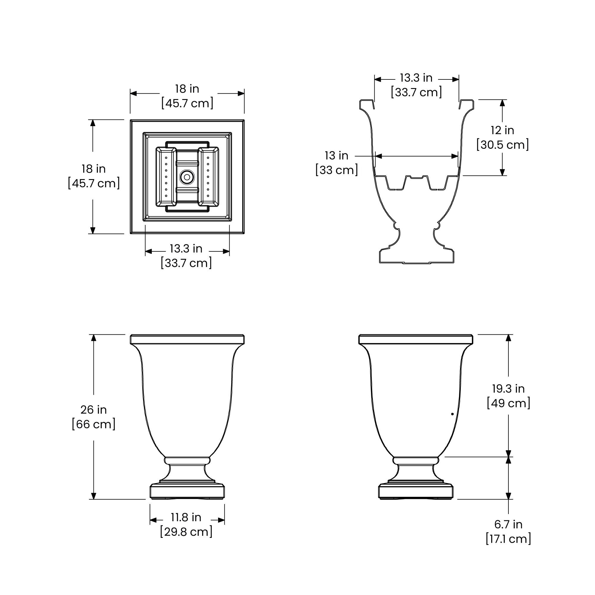 Red Barrel Studio® Arvia Self Water Resin Urn Planter