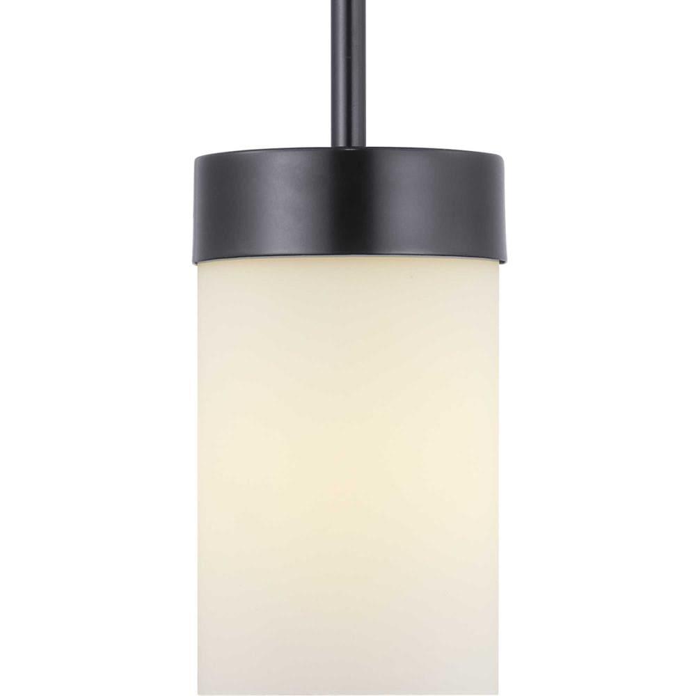 Progress Lighting Elevate 1-Light Mini Pendant, Glass, Polished Chrome, Etched White Shade, Design Series Collection